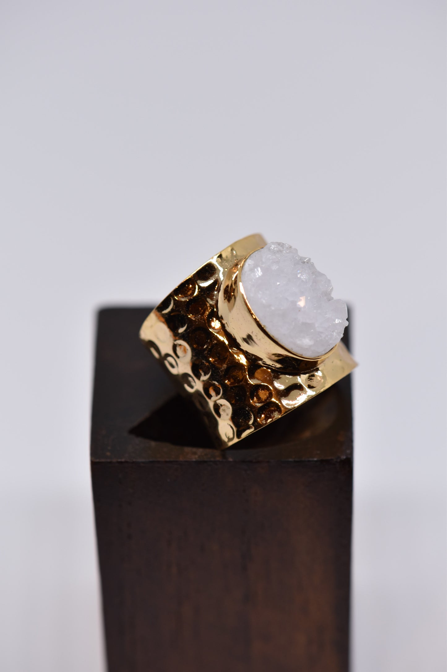 Crashing waves Crystal crush ring - Violet Elizabeth