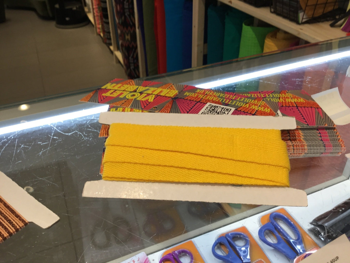 20mm yellow tape - Violet Elizabeth - Haberdashery