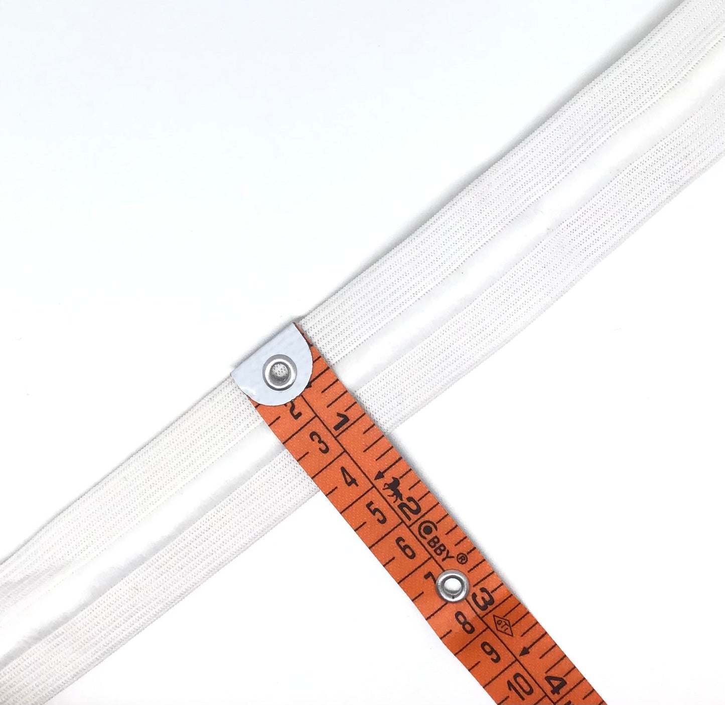25mm white.elastic with central cord for waistbands - Violet Elizabeth - Haberdashery
