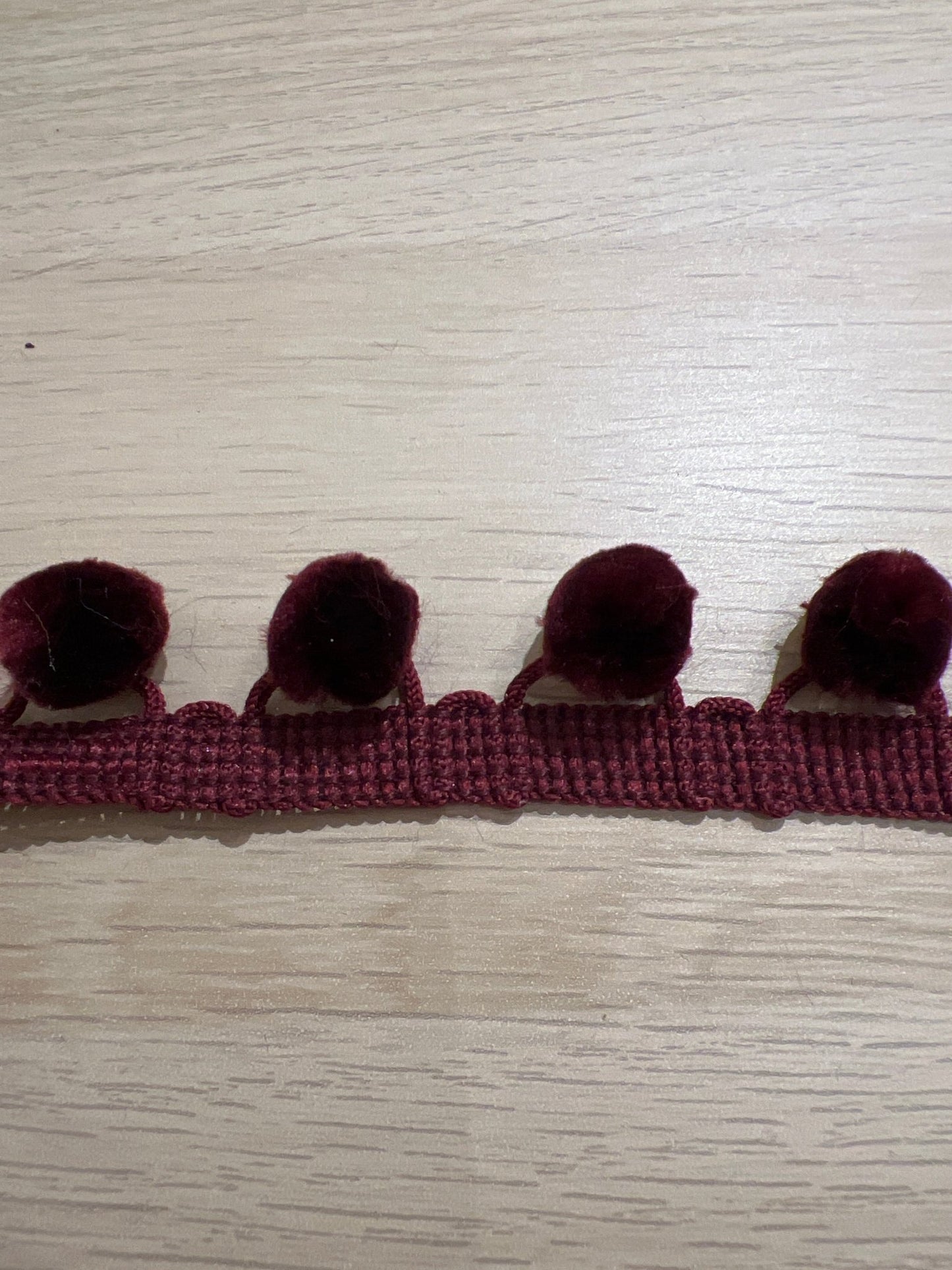 28mm PomPom trim - Violet Elizabeth - Haberdashery