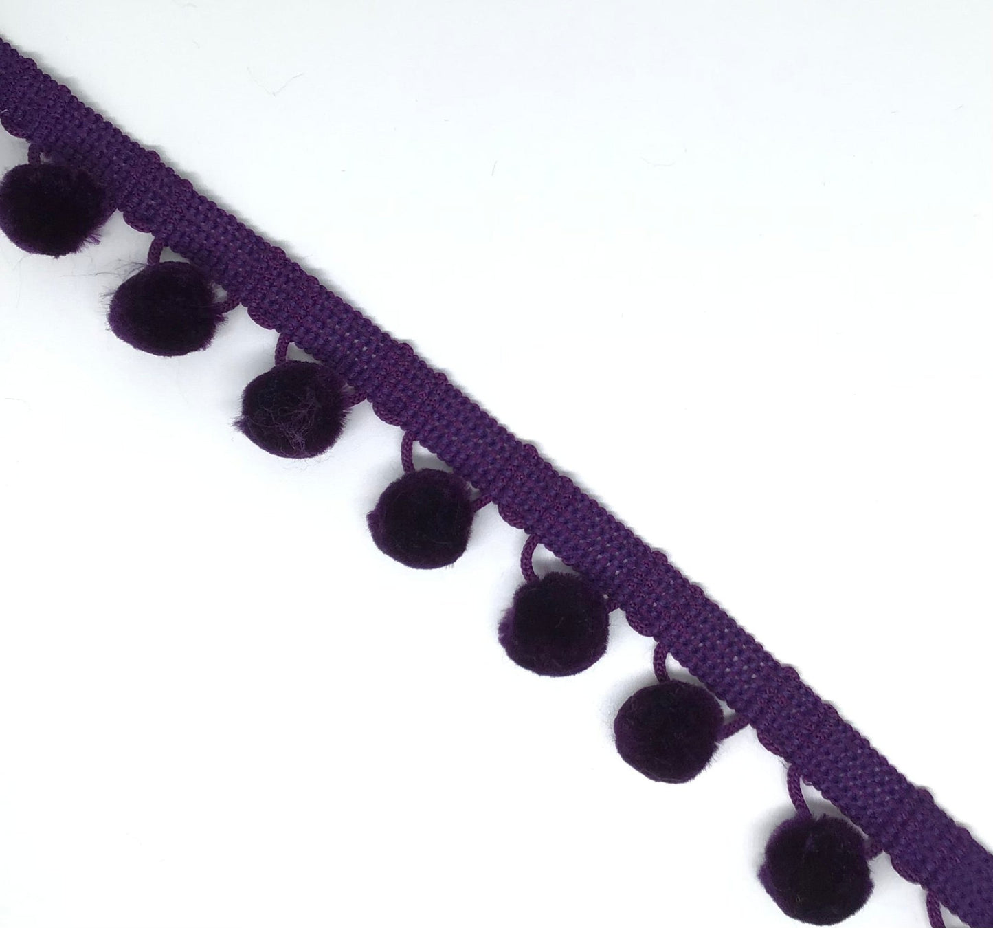 28mm PomPom trim - Violet Elizabeth - Haberdashery