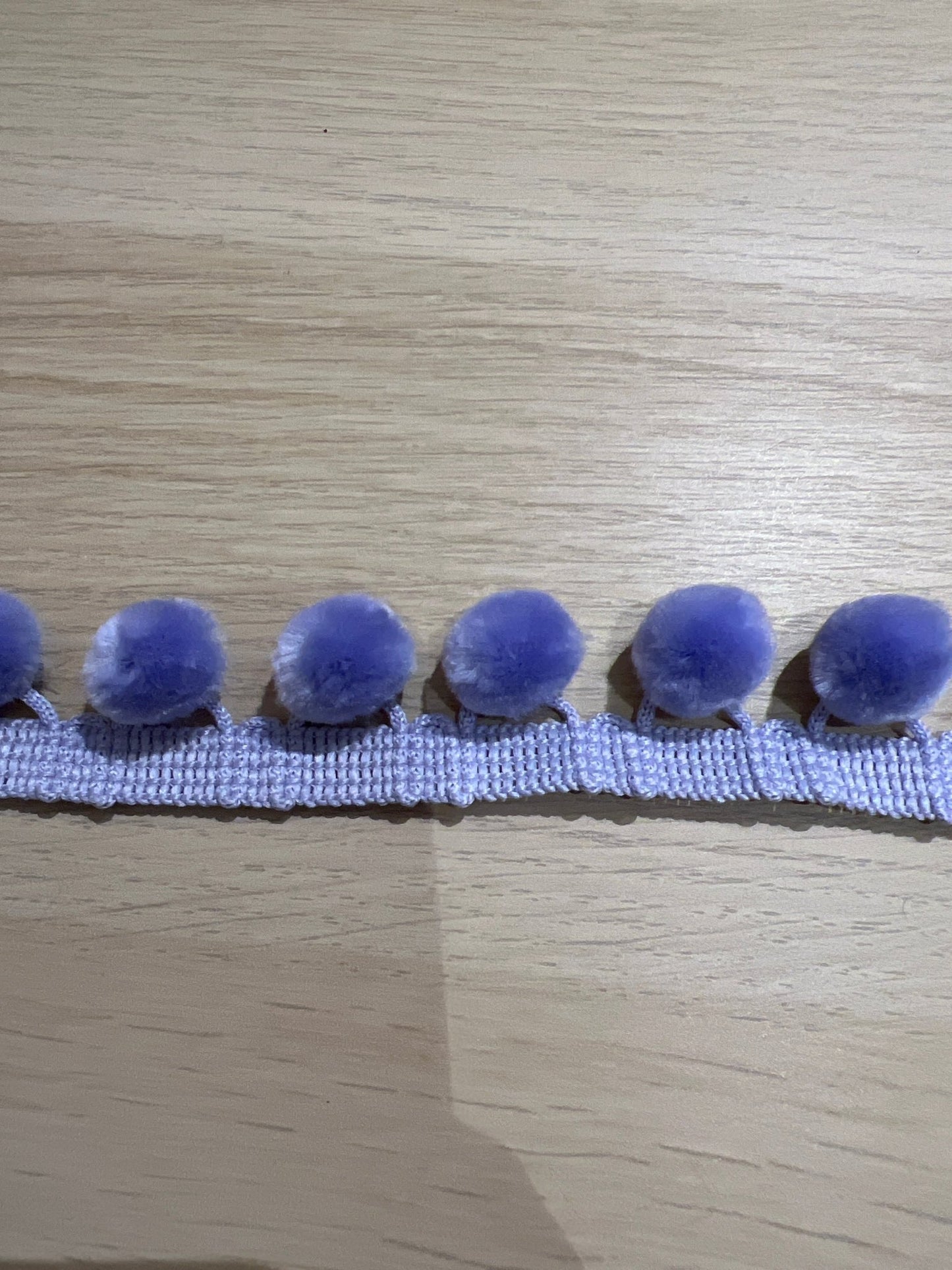 28mm PomPom trim - Violet Elizabeth - Haberdashery