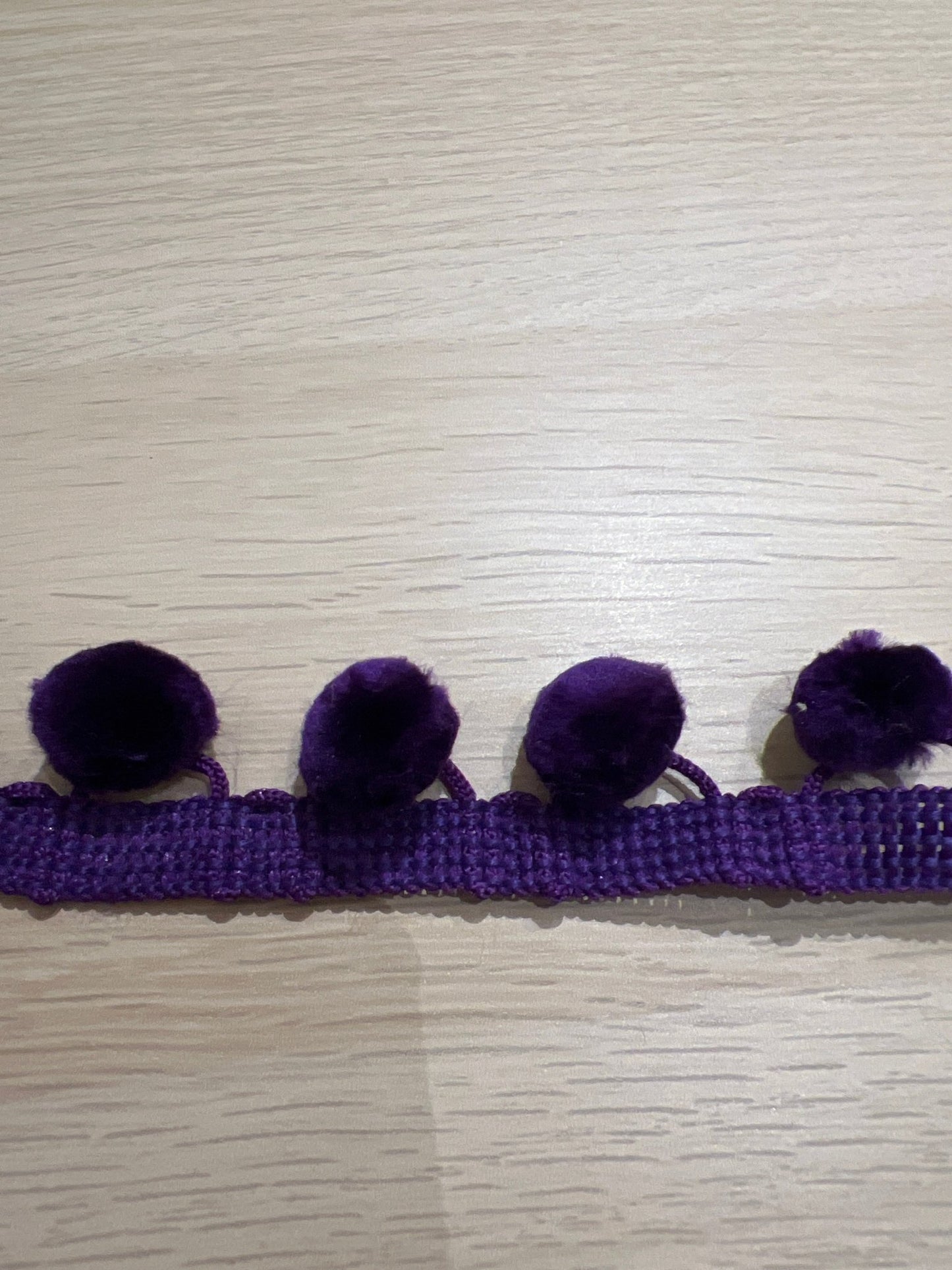 28mm PomPom trim - Violet Elizabeth - Haberdashery