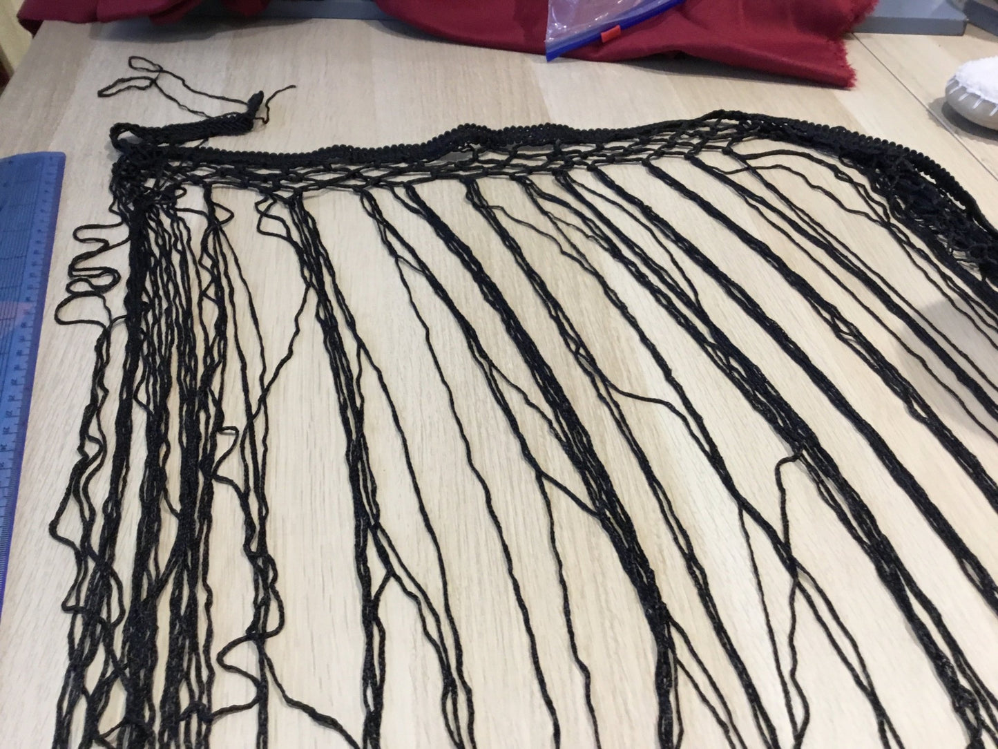 450mm knotted Fringe black - Violet Elizabeth - Haberdashery
