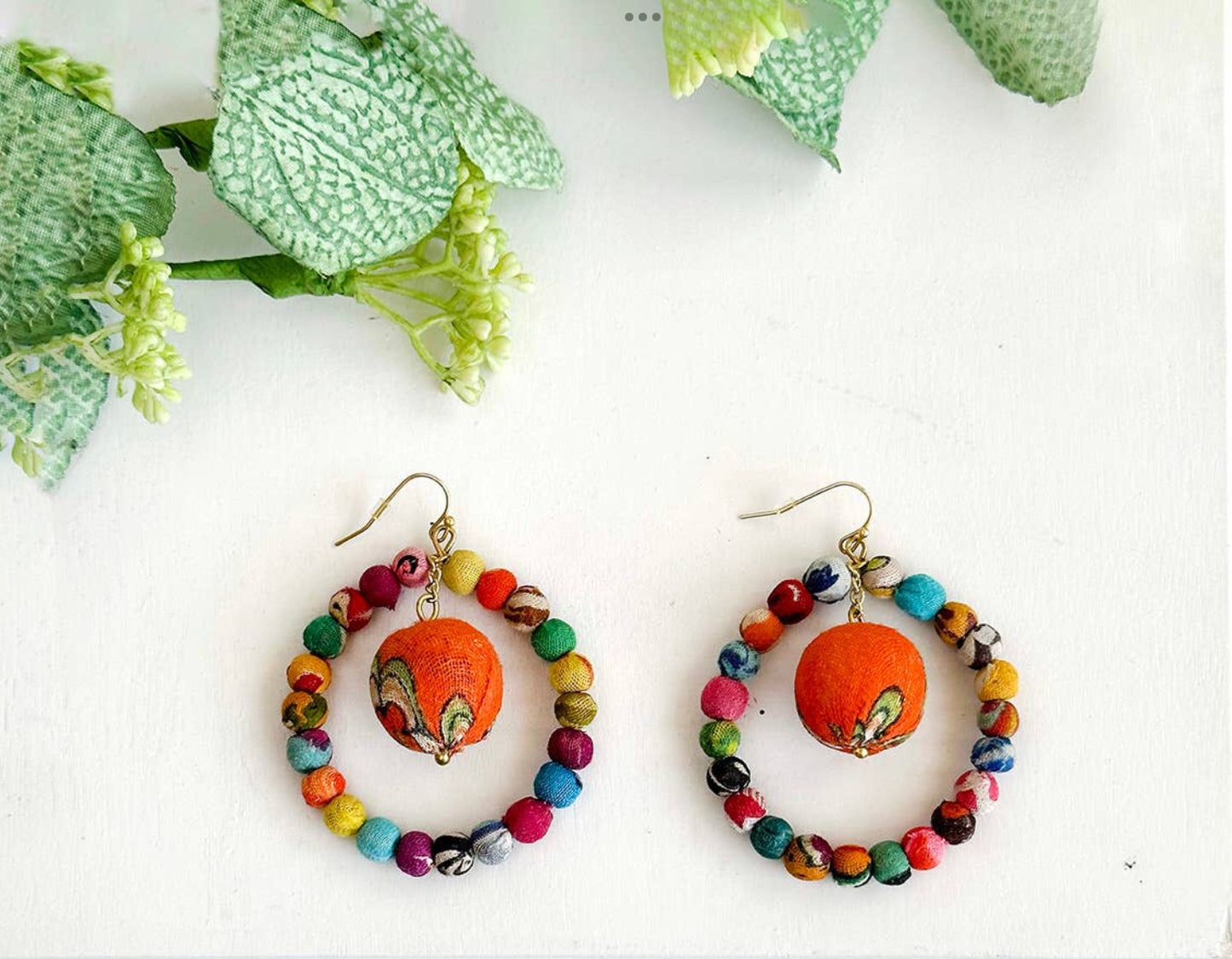 Kantha Soleil Earrings - Violet Elizabeth
