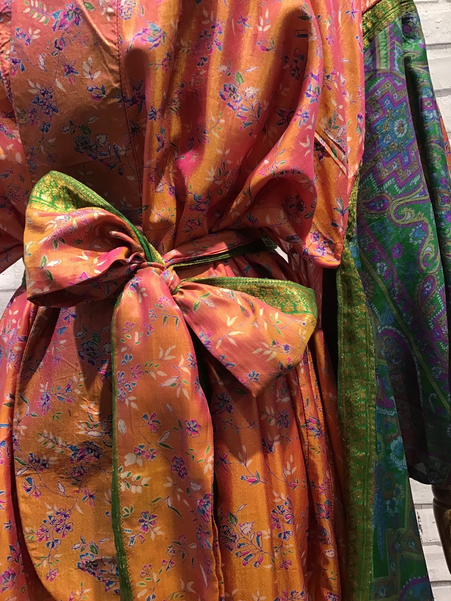 Luminescent Liana Silk Kimono - Violet Elizabeth