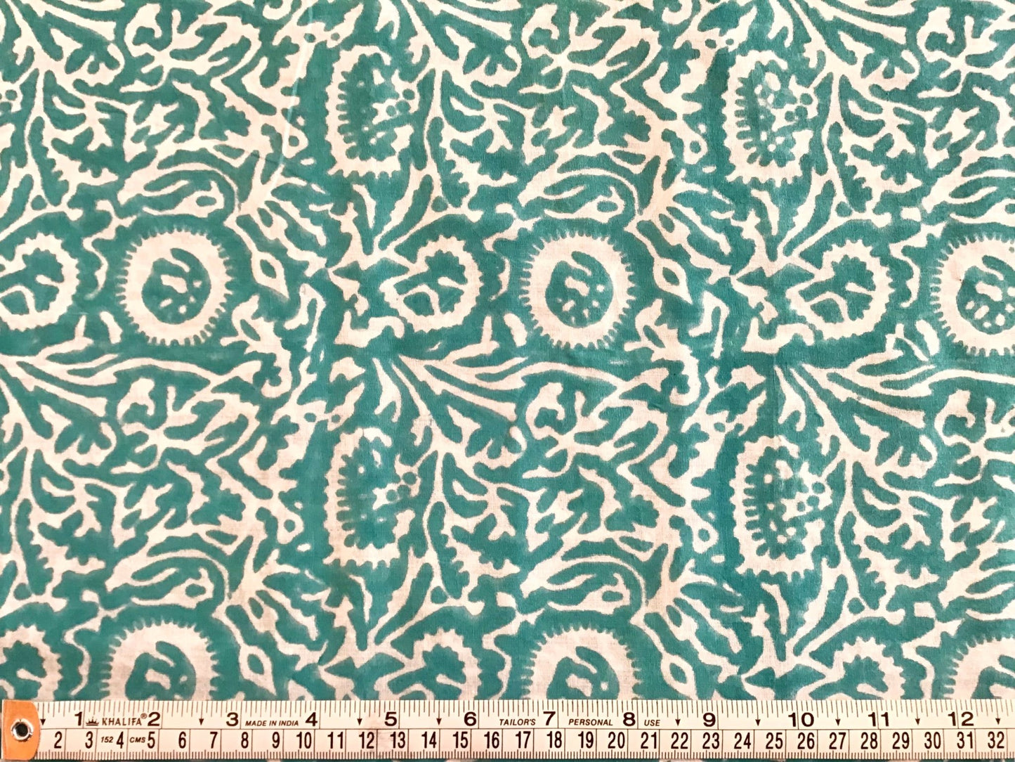 Abstract flower Block Printed Fabric - Violet Elizabeth - Haberdashery