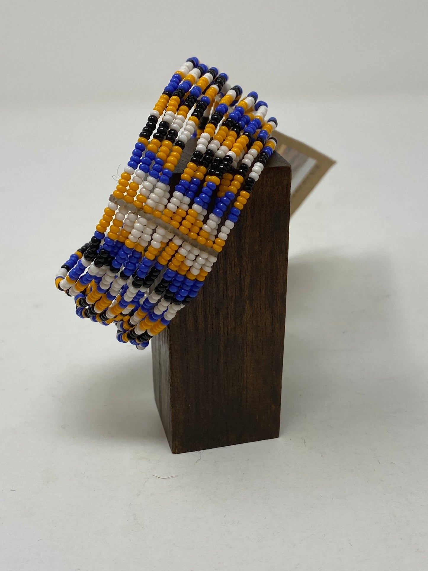 Artisan colours of africa inspired Elasticated Glass Bead bracelet - Violet Elizabeth - Jewellery
