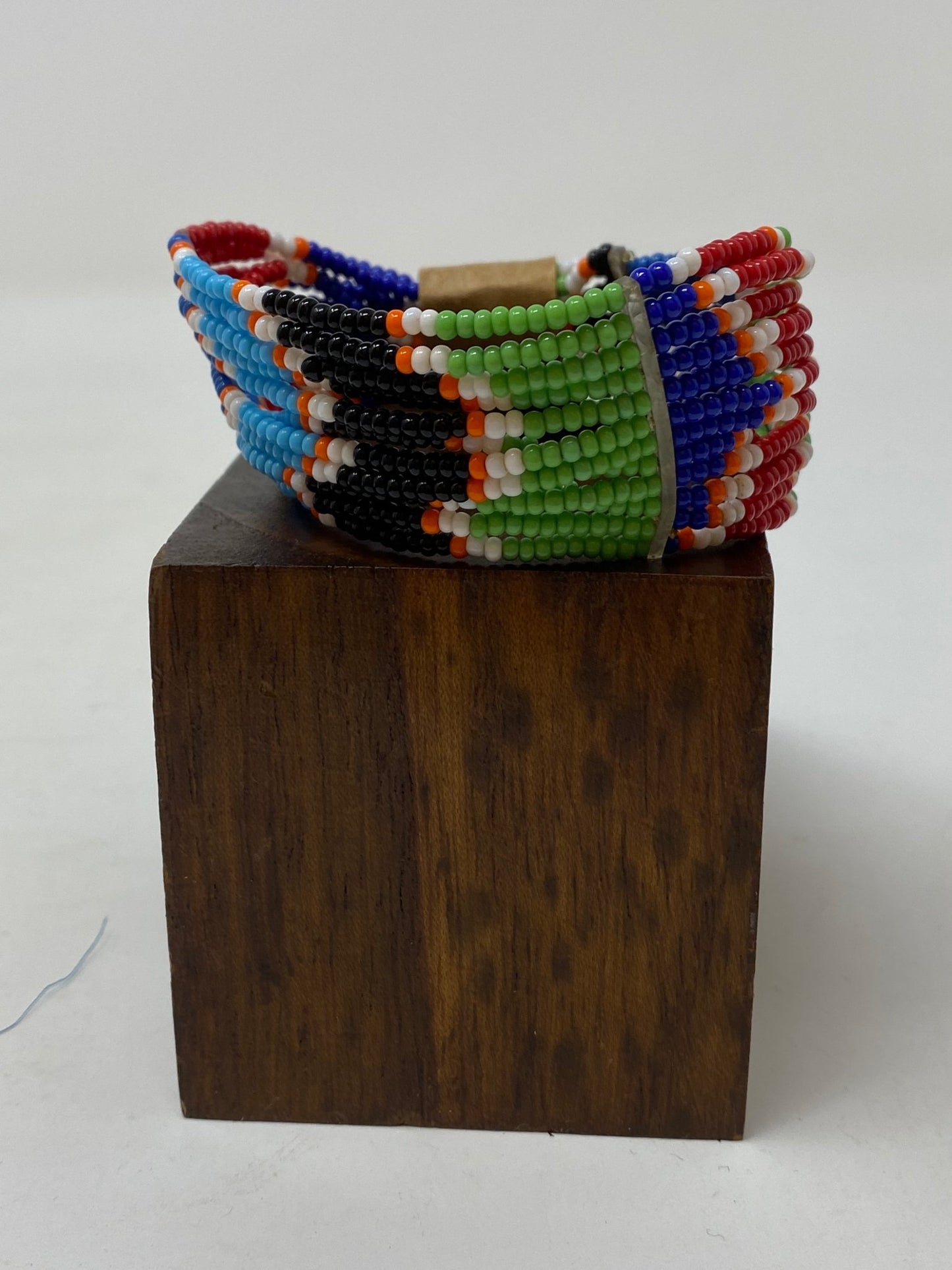 Artisan colours of africa inspired Elasticated Glass Bead bracelet - Violet Elizabeth - Jewellery