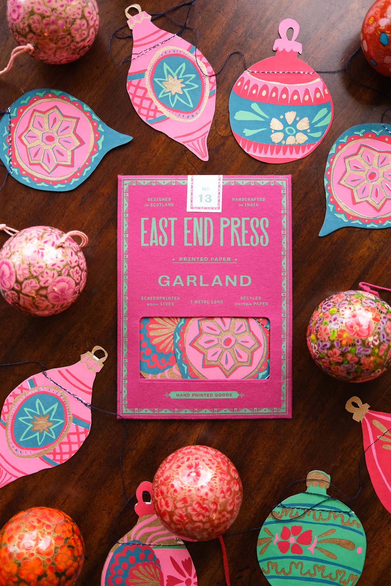 Baubles Sewn Garland - Violet Elizabeth -
