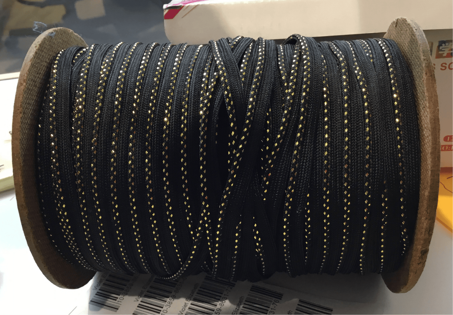 Black & gold piping10mm - Violet Elizabeth - Haberdashery
