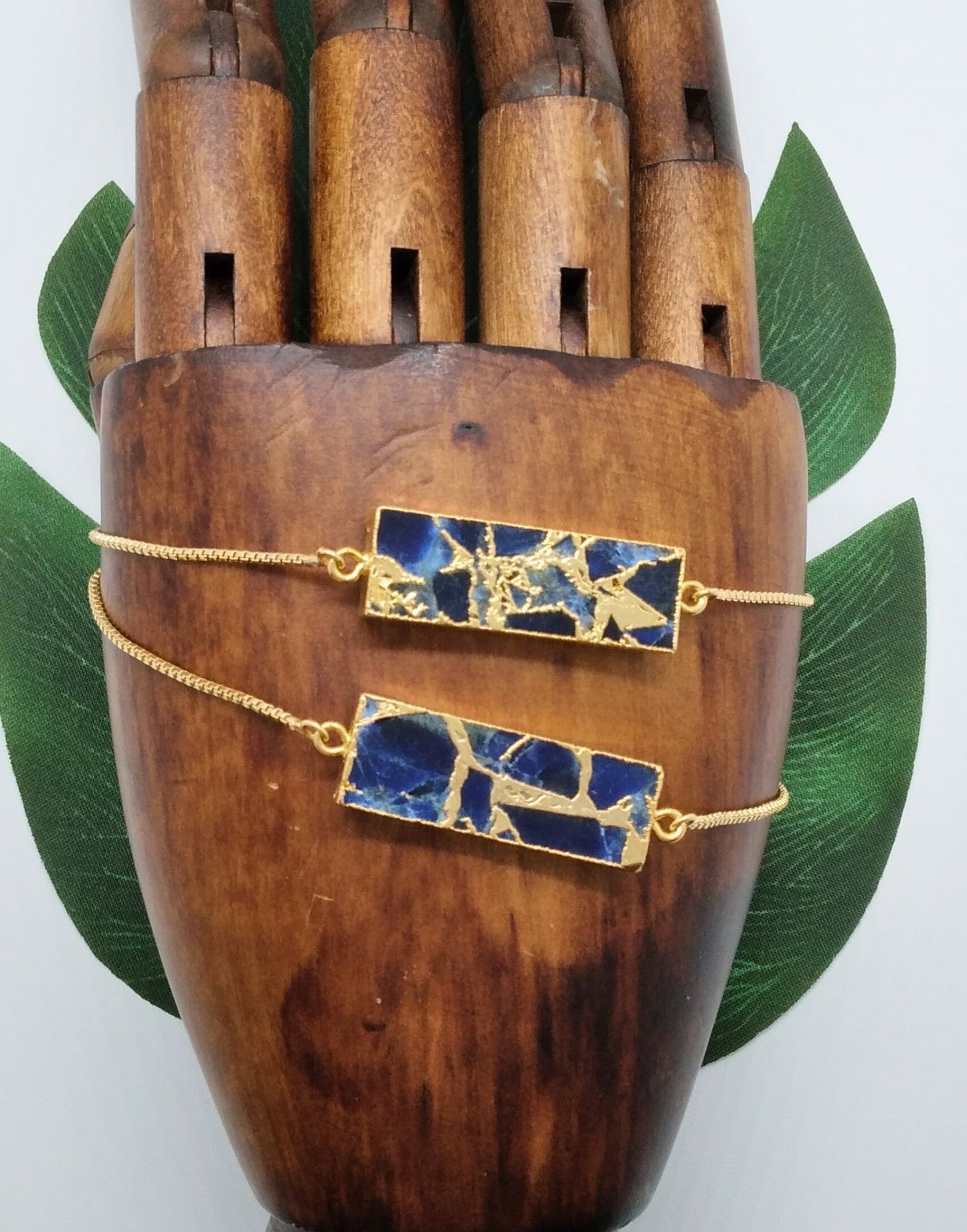 Blue Jasper Crackle Bracelet - Violet Elizabeth - Jewellery