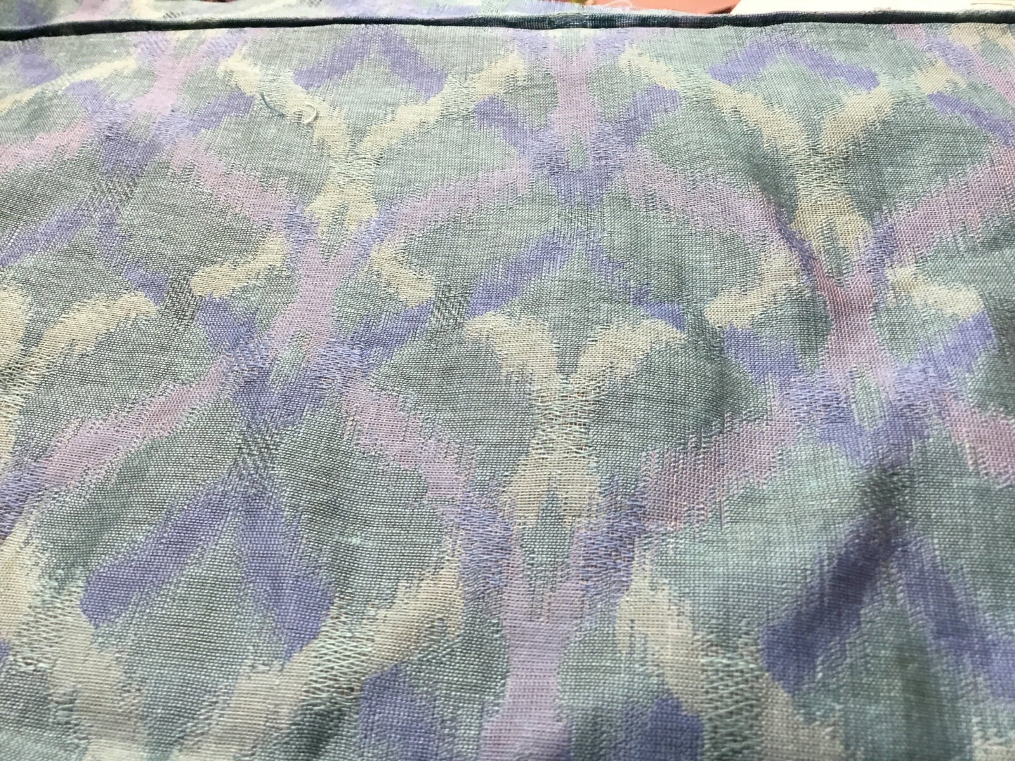 blue/green jaquard fabric - Violet Elizabeth - Haberdashery