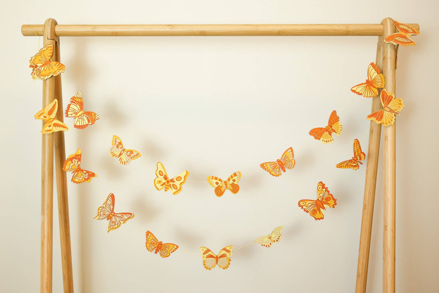 British Butterfly Sewn Garland - Violet Elizabeth - Decor