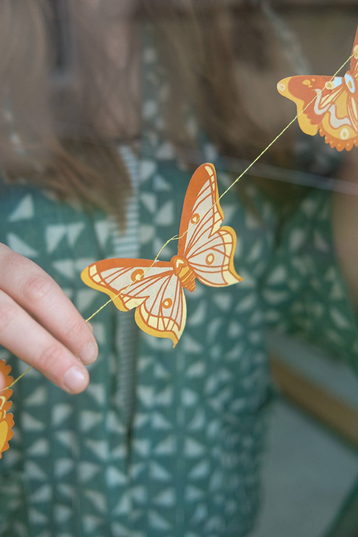 British Butterfly Sewn Garland - Violet Elizabeth - Decor