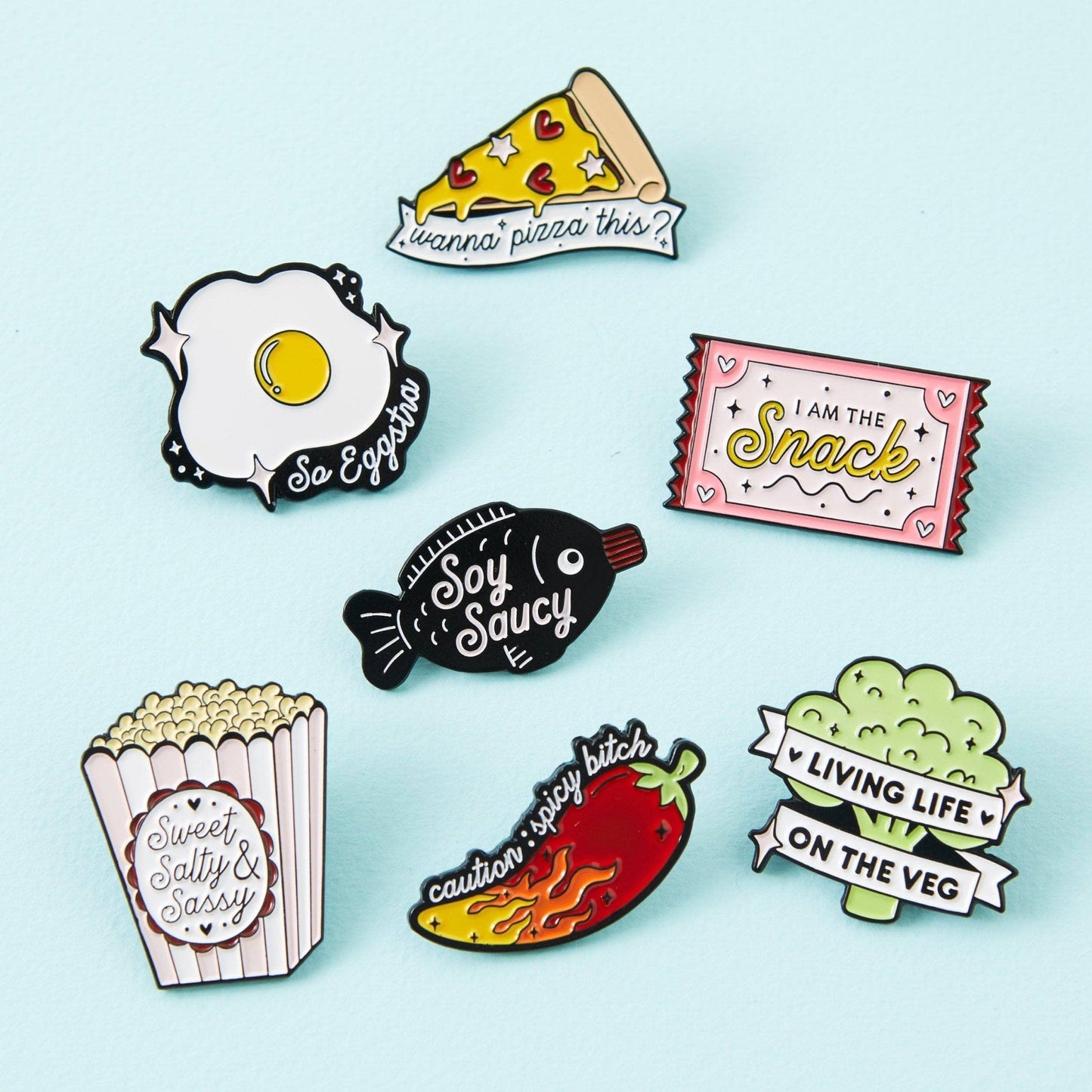 Caution: Spicy Bitch Enamel Pin - Violet Elizabeth - Jewellery