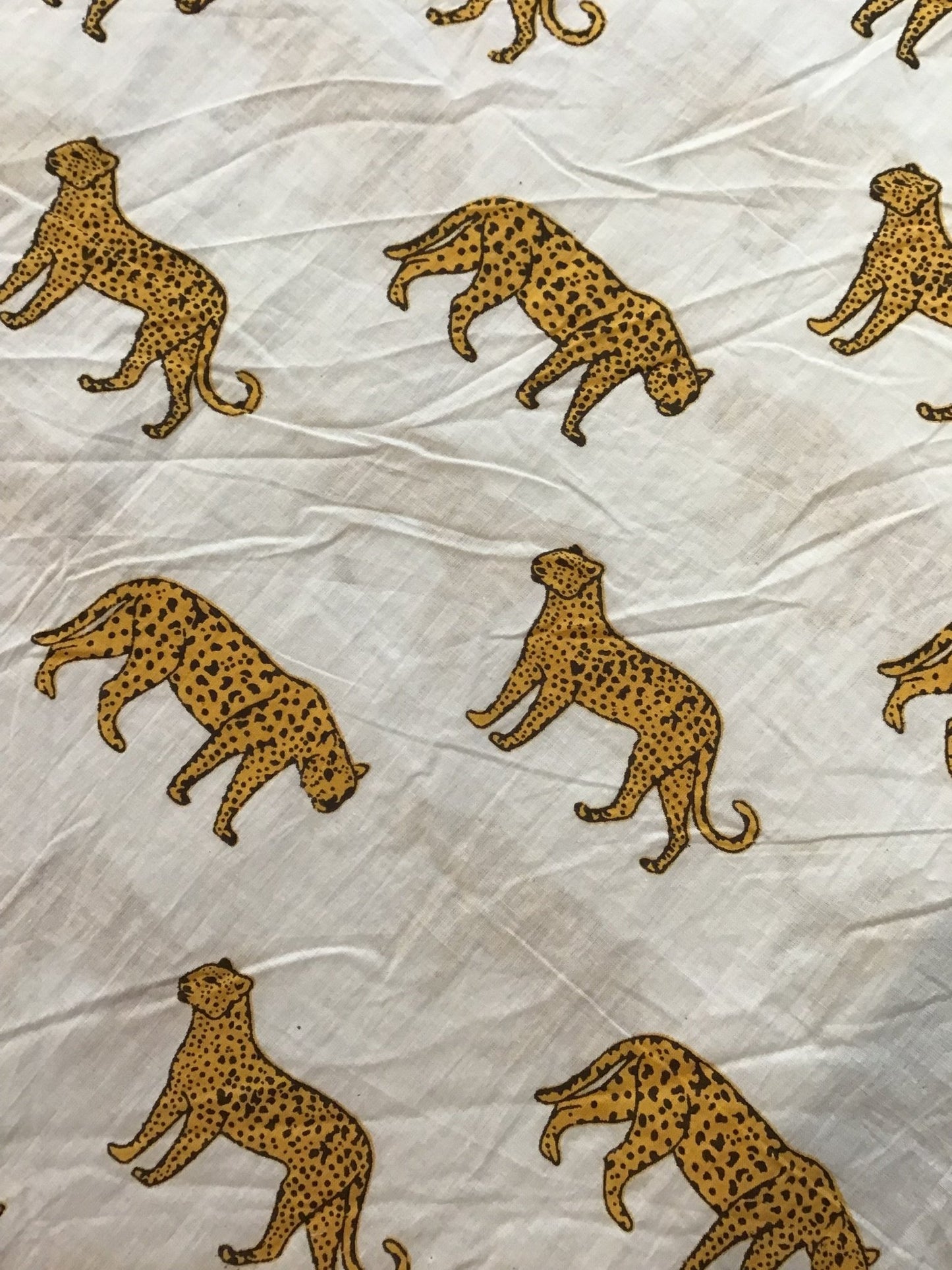 Cheetah in daylight Screen Printed Fabric 100% Cotton - Violet Elizabeth - Haberdashery