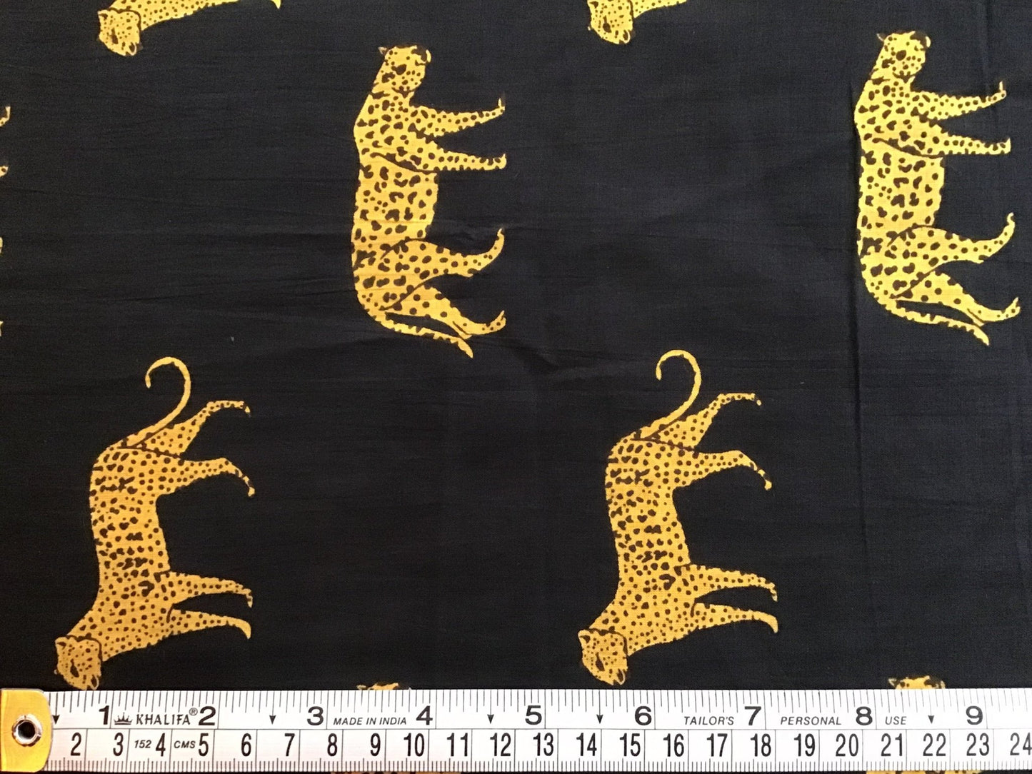 Cheetah Screen Printed Fabric 100% Cotton - Violet Elizabeth - Haberdashery