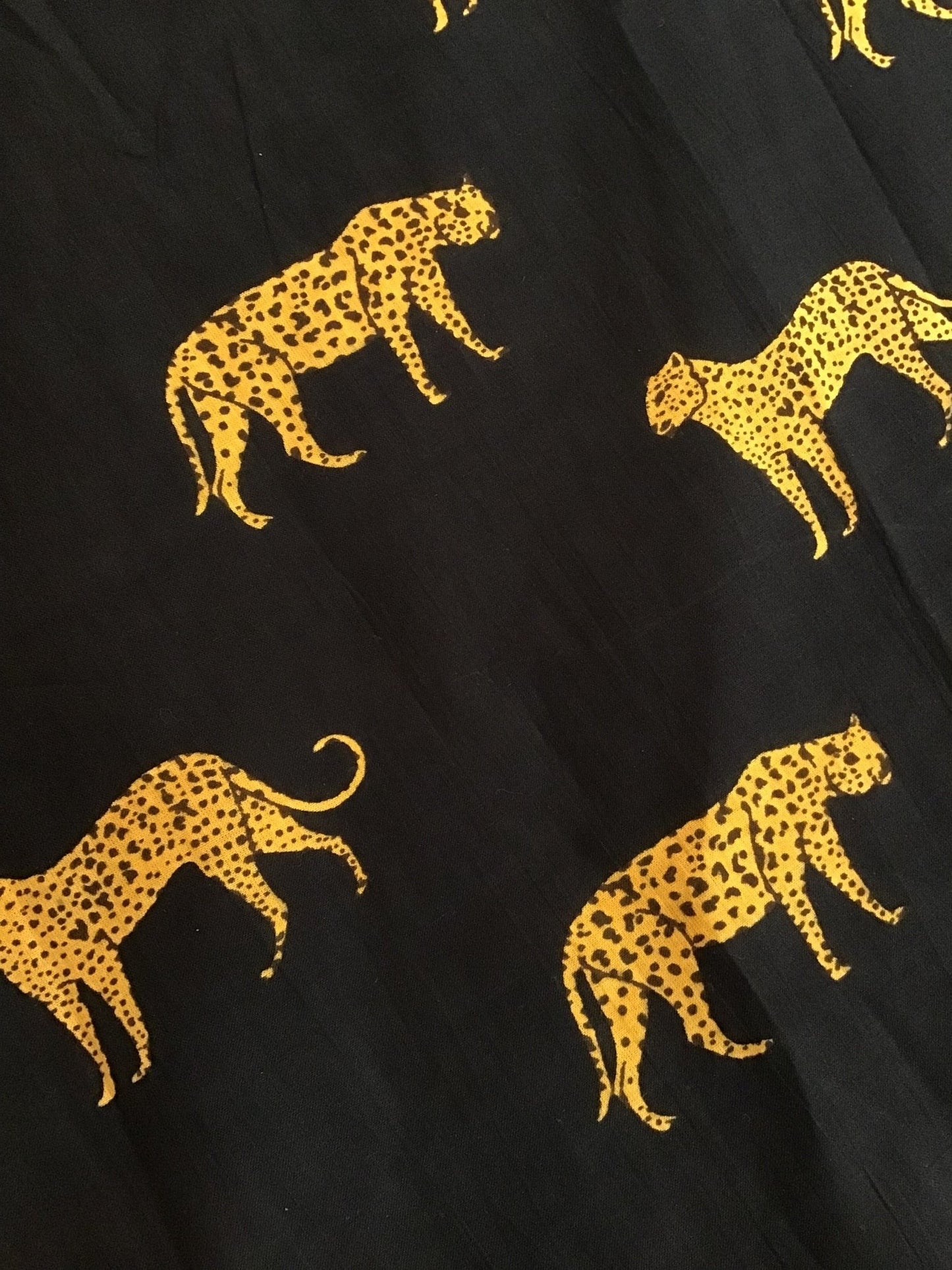 Cheetah Screen Printed Fabric 100% Cotton - Violet Elizabeth - Haberdashery