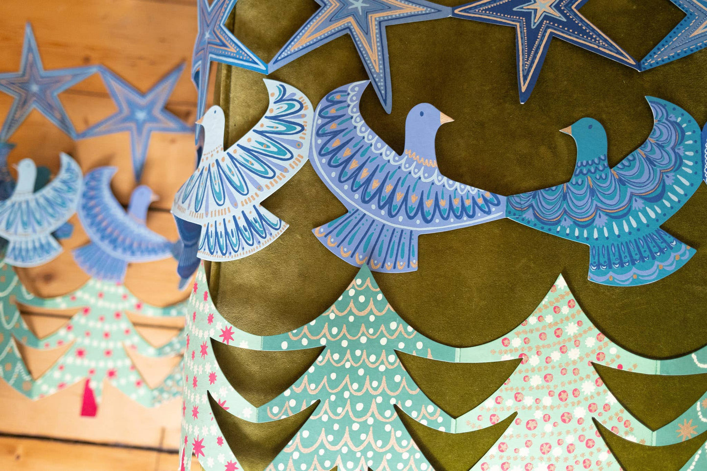 Christmas Trees Concertina Garland - Violet Elizabeth -