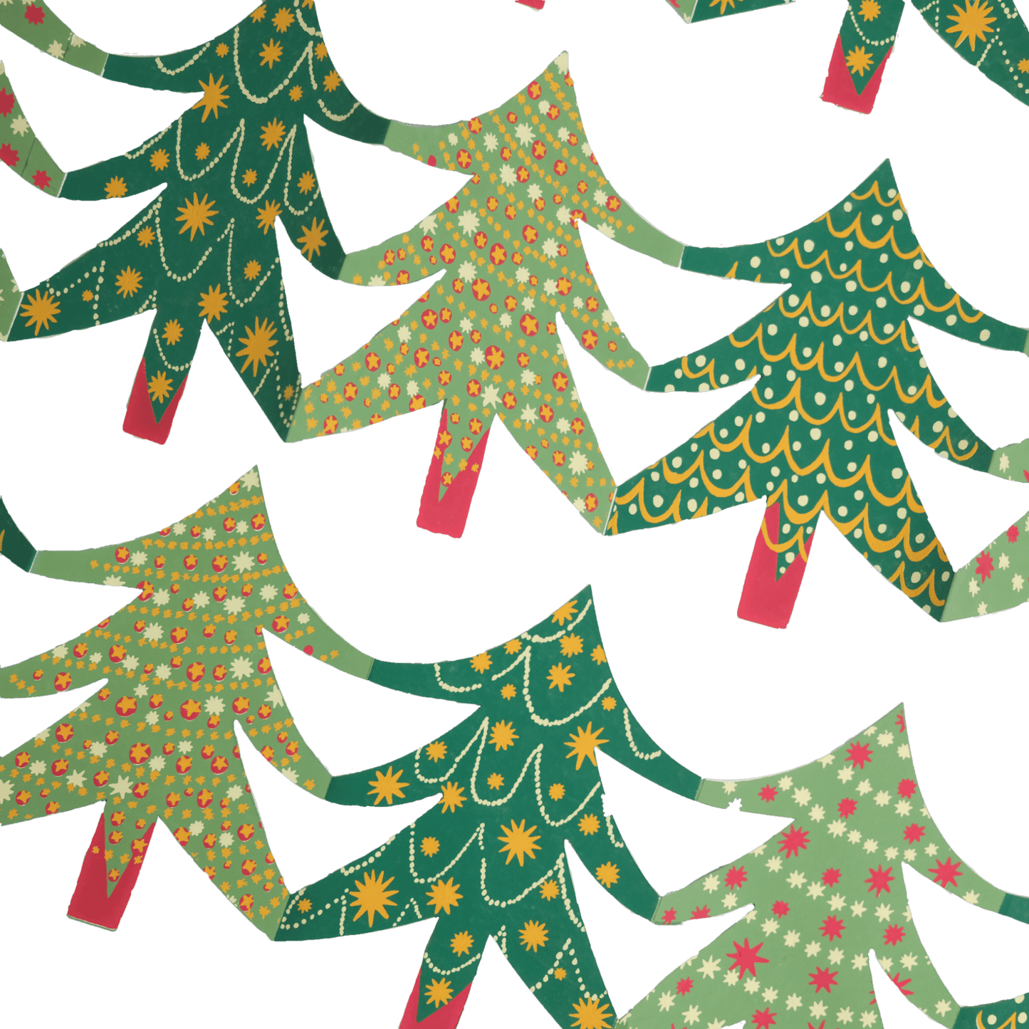 Christmas Trees Concertina Garland - Violet Elizabeth -