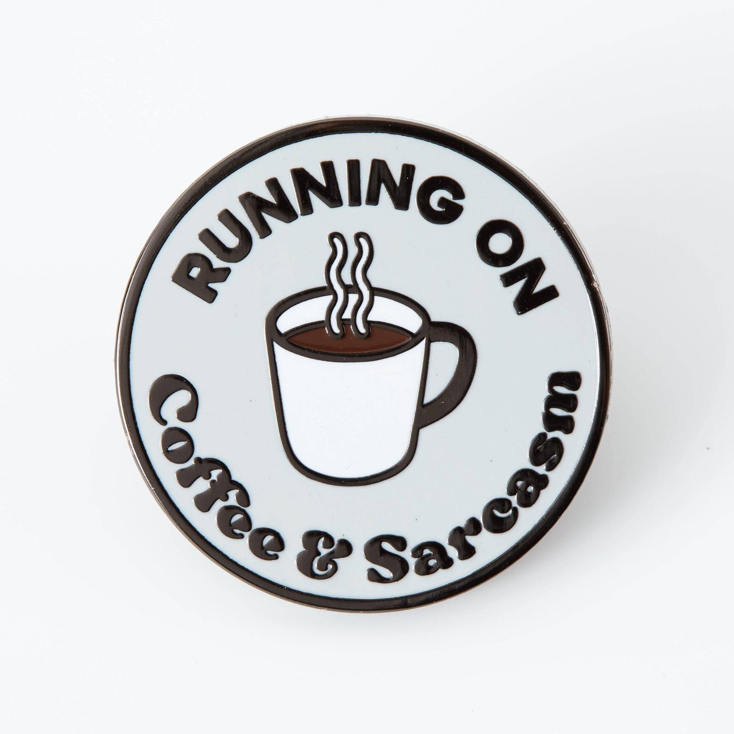 Coffee & Sarcasm Enamel Pin - Violet Elizabeth - Jewellery