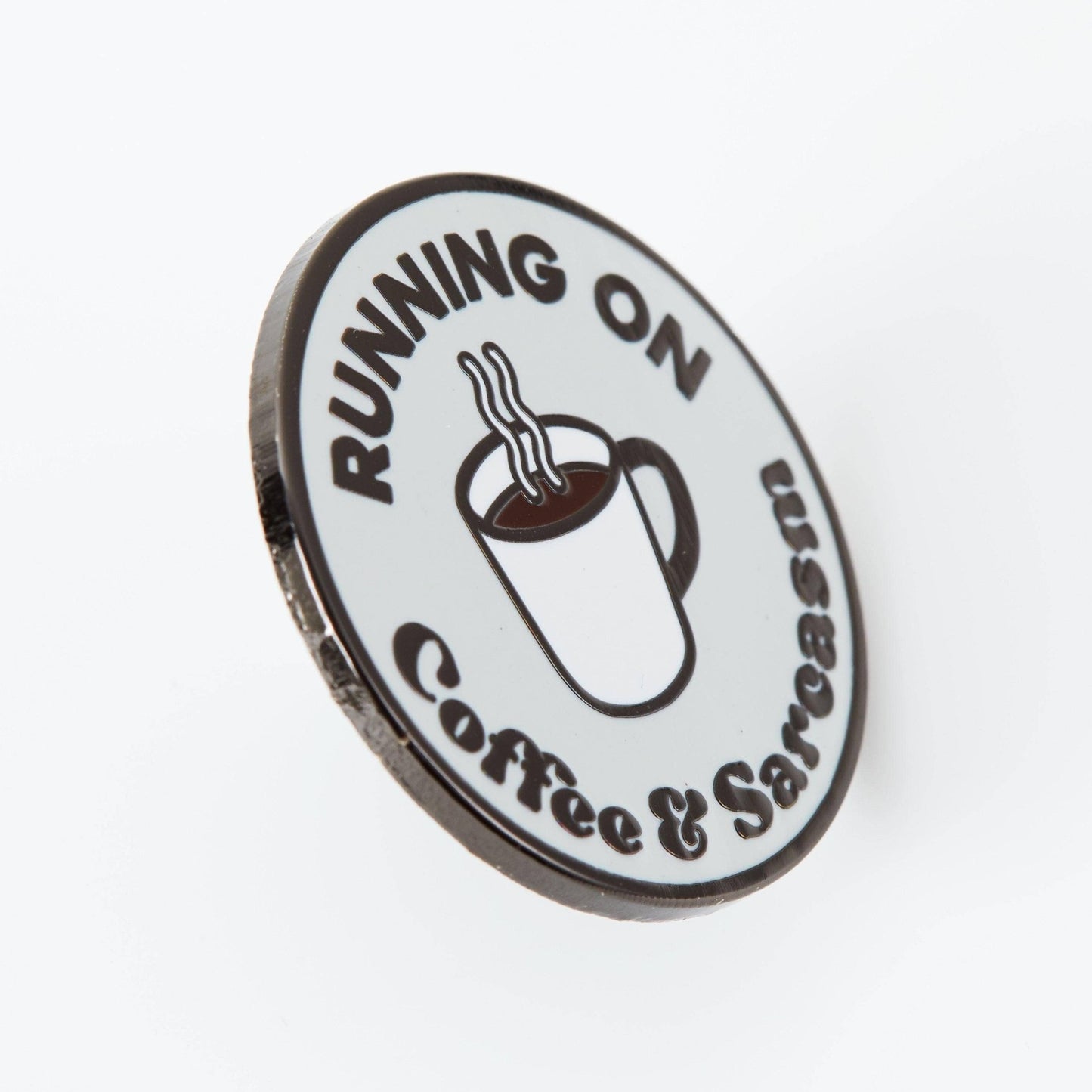 Coffee & Sarcasm Enamel Pin - Violet Elizabeth - Jewellery