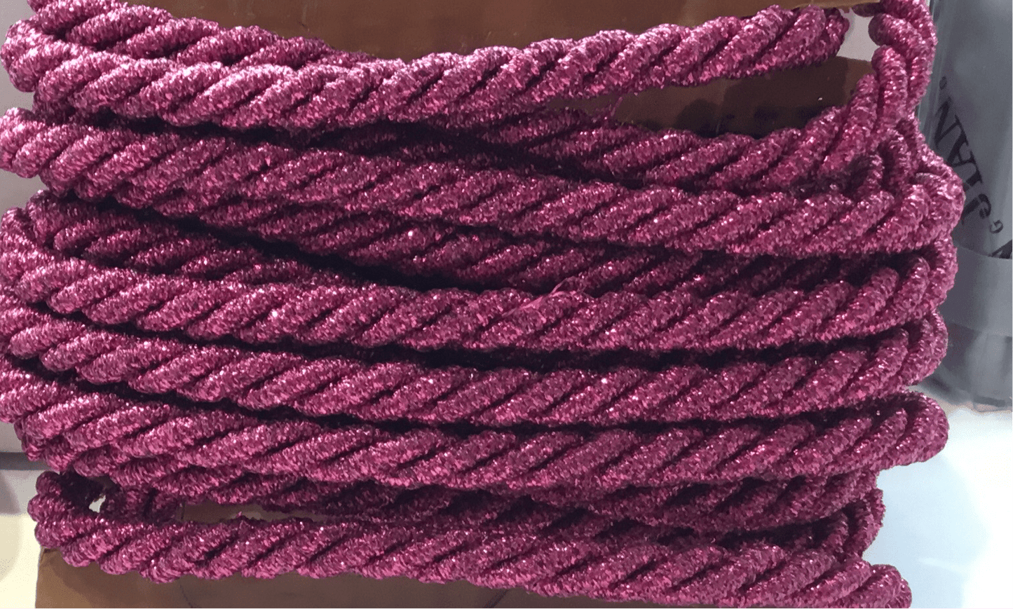 Cord 8mm sparkle pink - Violet Elizabeth - Haberdashery