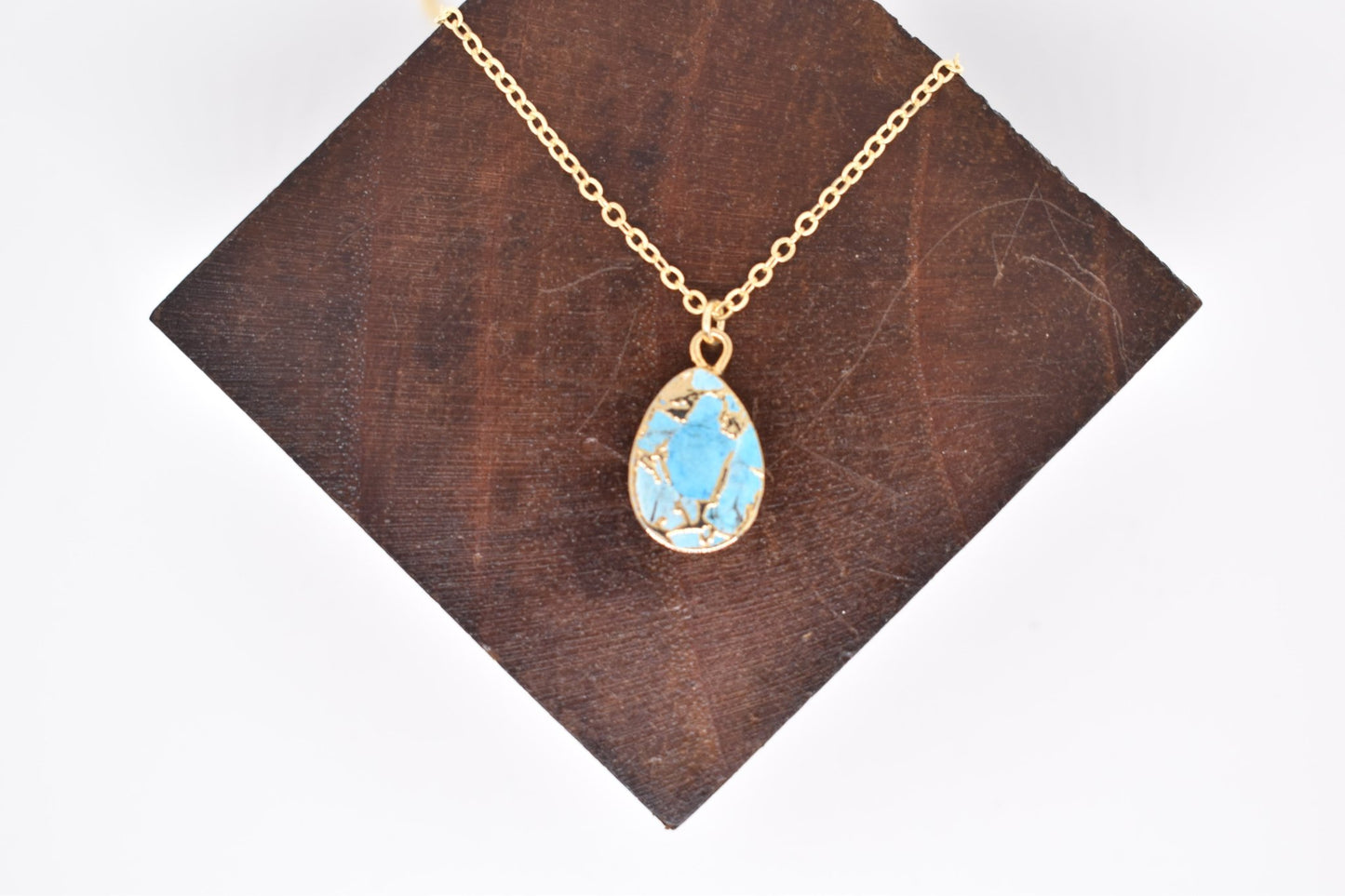 Crackle and Gold Necklaces: available in a variety of colours - Violet Elizabeth - Jewellery