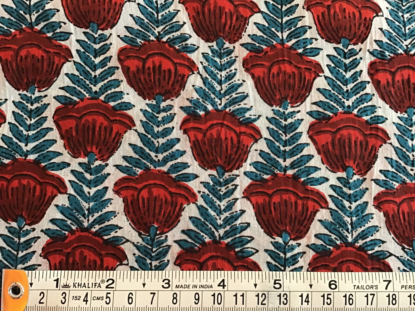 Crenelation grey print Block Printed Fabric - Violet Elizabeth - Haberdashery