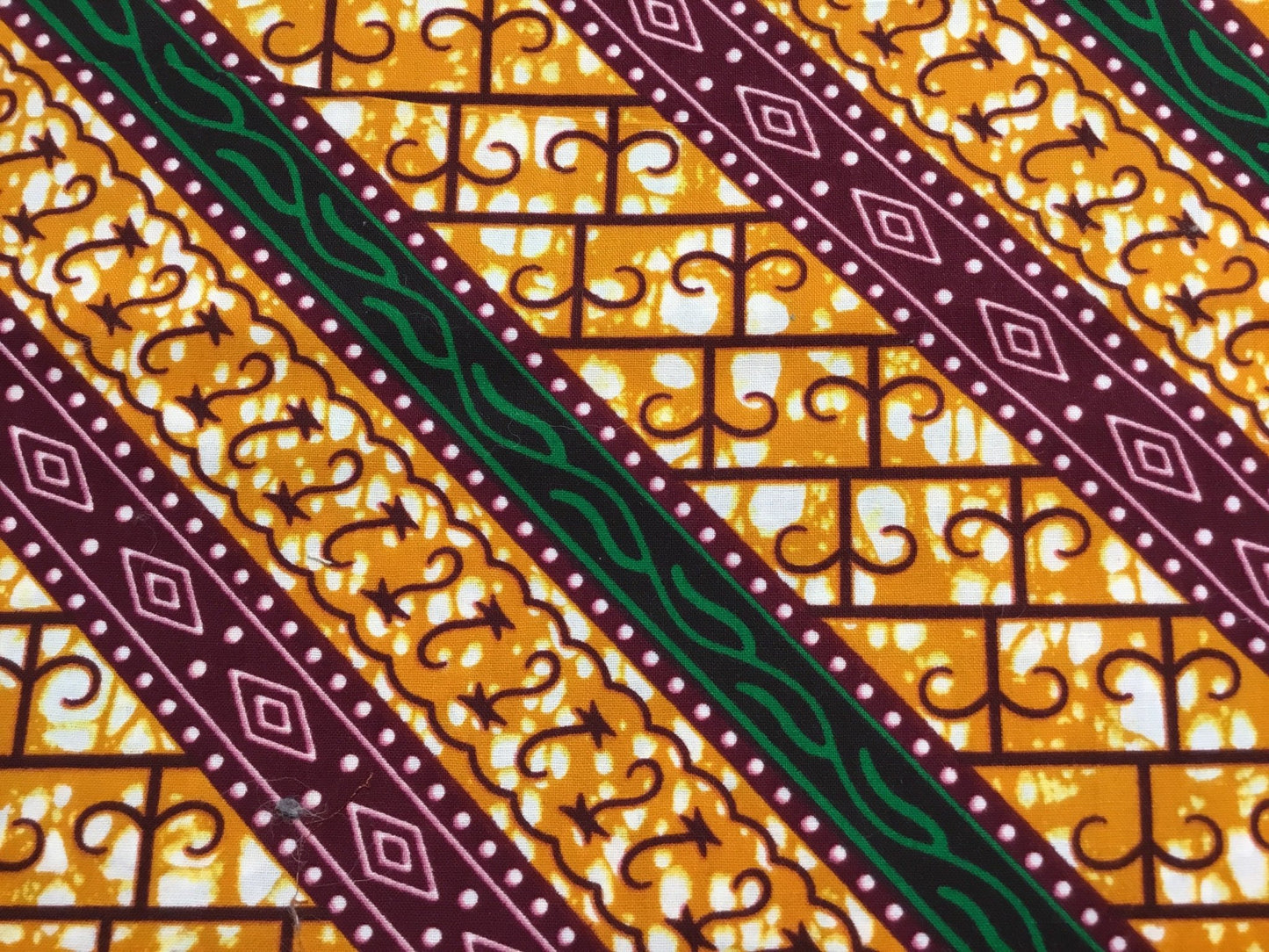 Diagonal tribal Wax print fabric - Violet Elizabeth - Haberdashery