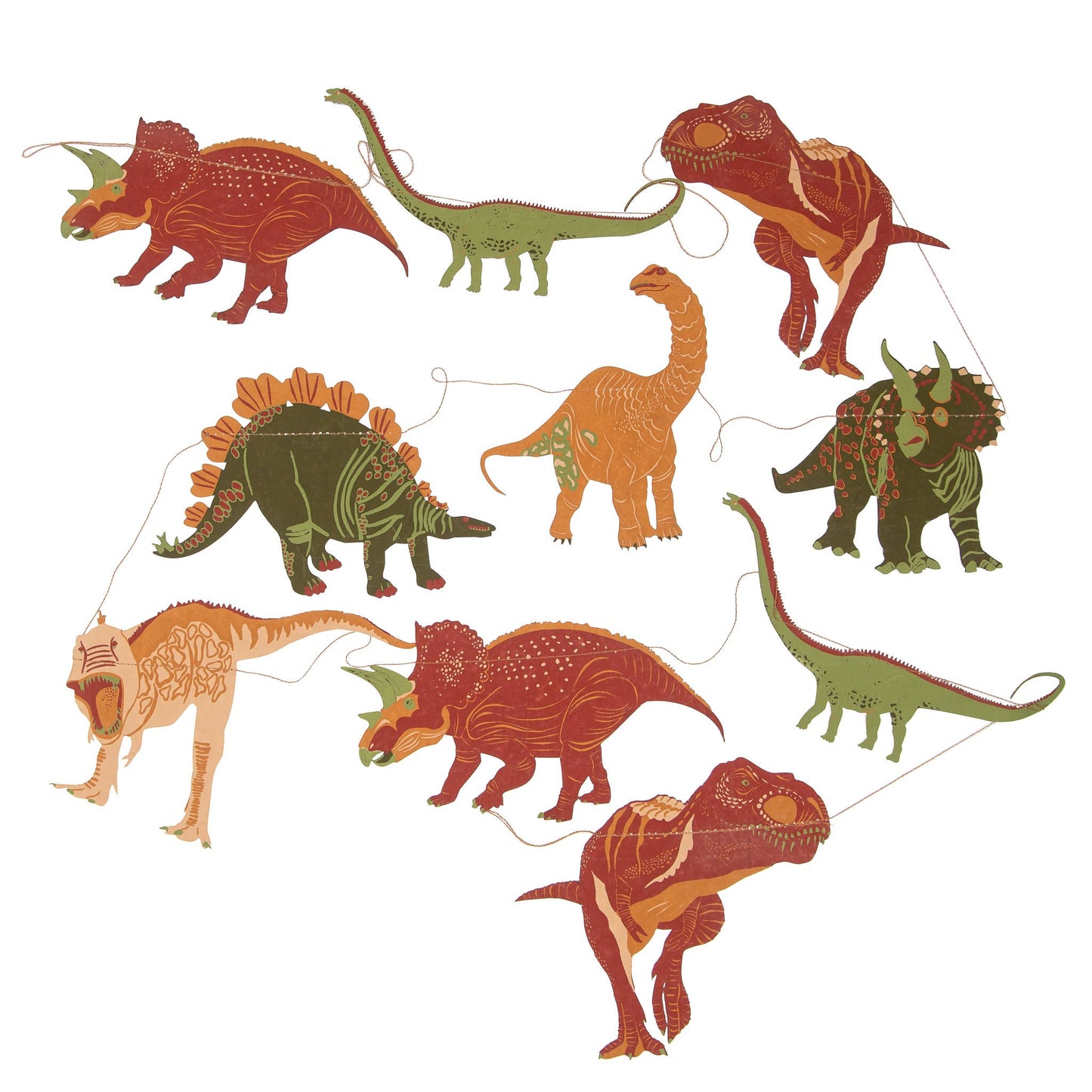 Dinosaurs Sewn Garland (Original) - Violet Elizabeth - Decor