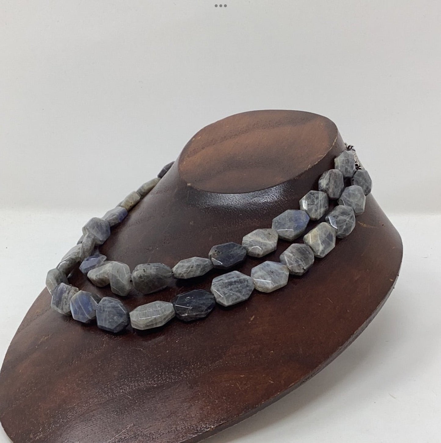 Double faceted labradorite necklace - Violet Elizabeth - Jewellery