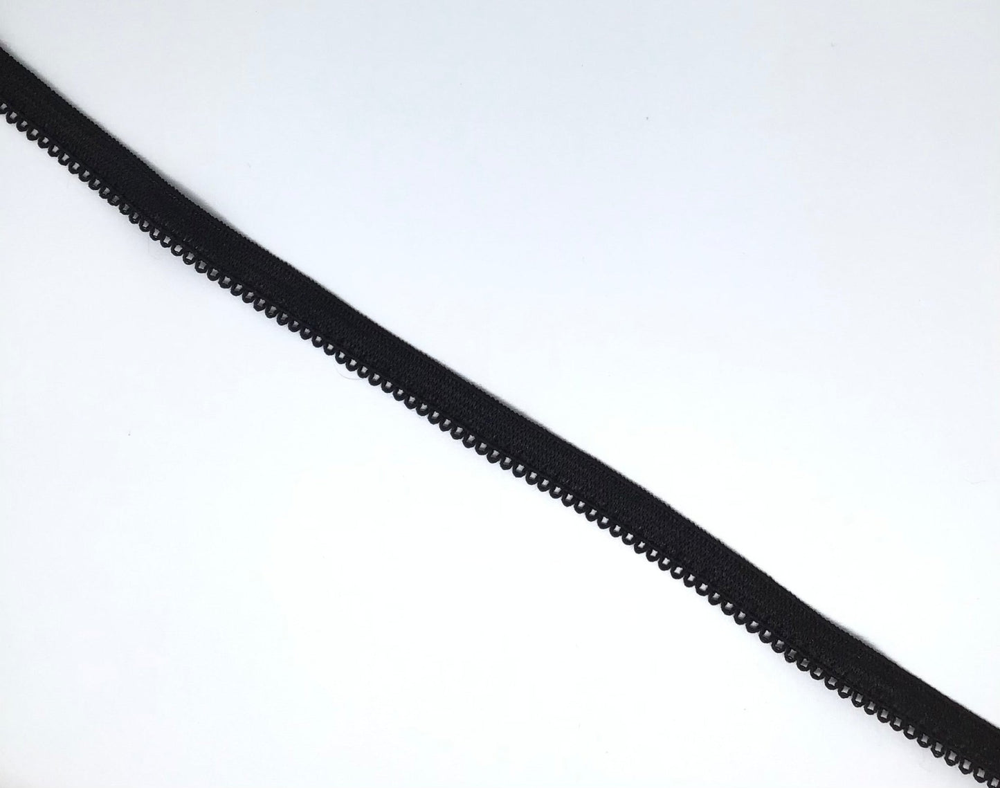 Elastic Black for knickers 10mm inc. scalloped edge - Violet Elizabeth - Haberdashery