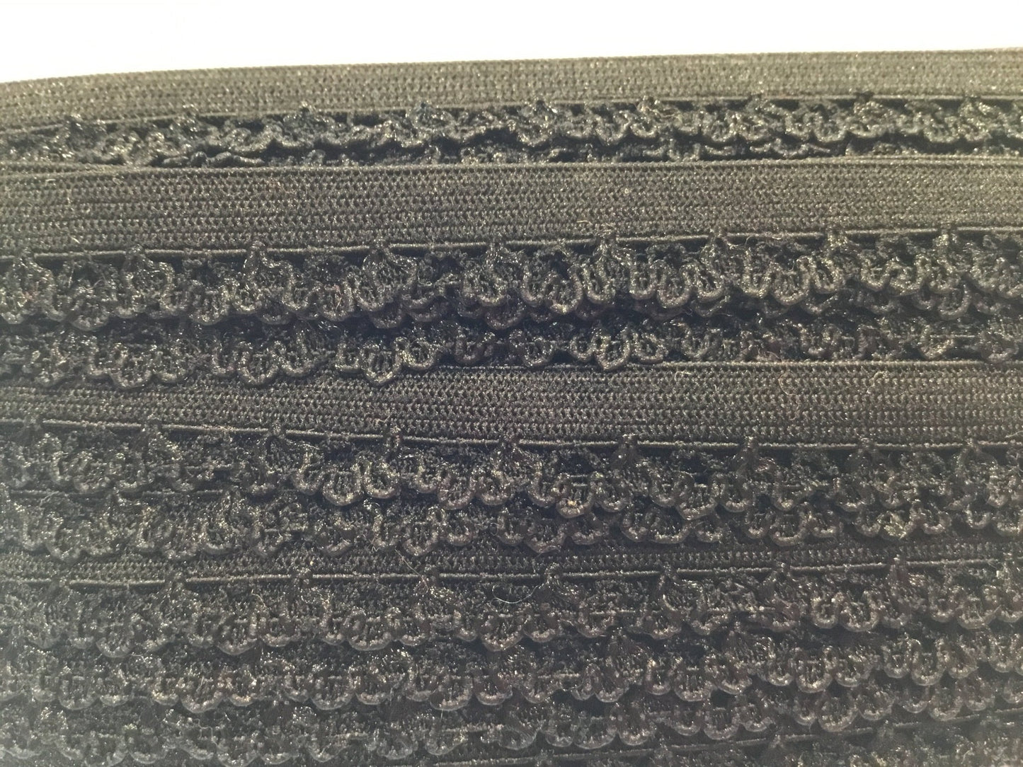 Elastic black for knickers 8mm inc. scalloped edge - Violet Elizabeth - Haberdashery