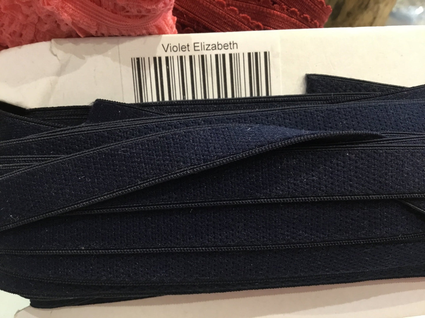 Elastic for strapping 10mm Navy - Violet Elizabeth - Haberdashery