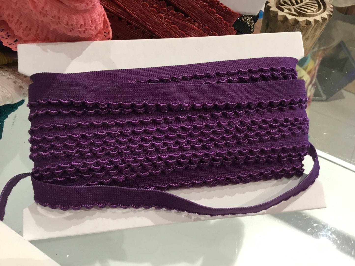 Elastic, Purple for strapping 10 Mm - Violet Elizabeth - Haberdashery