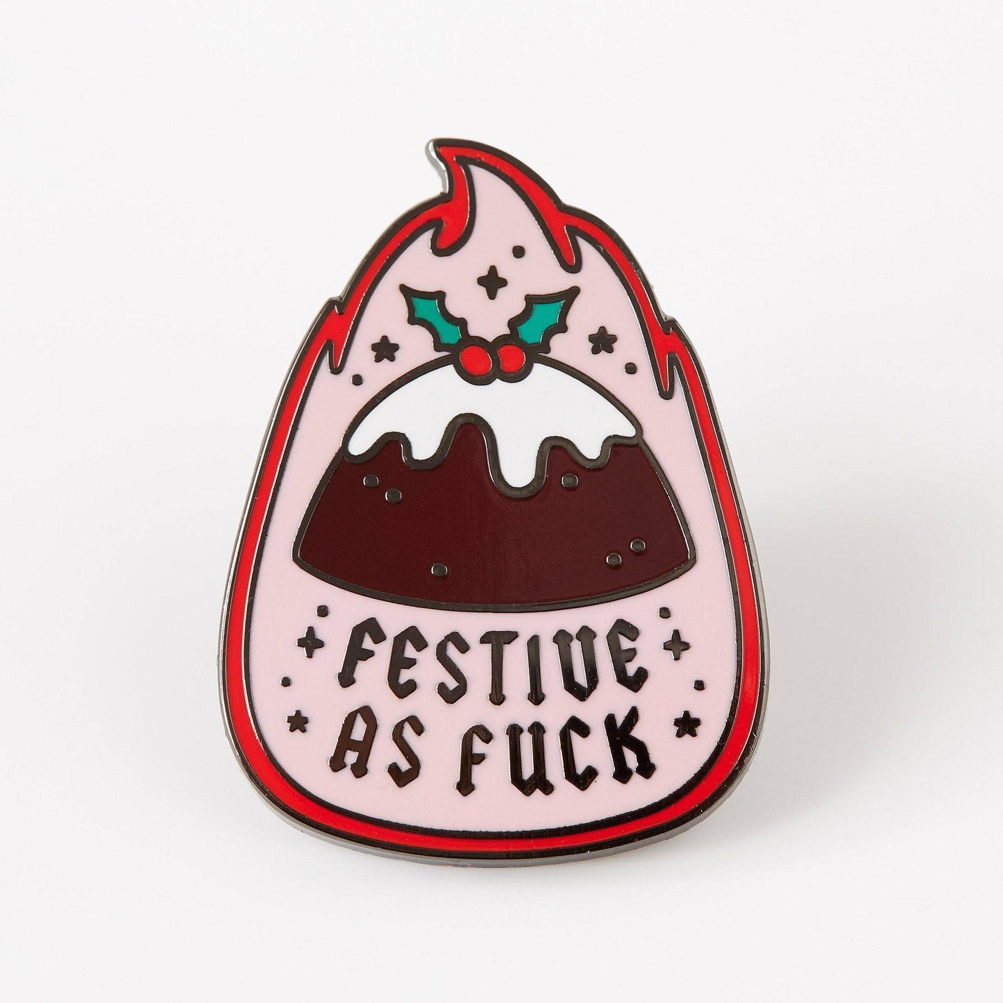 Festive As Fuck Pudding Enamel Pin - Violet Elizabeth - Jewellery