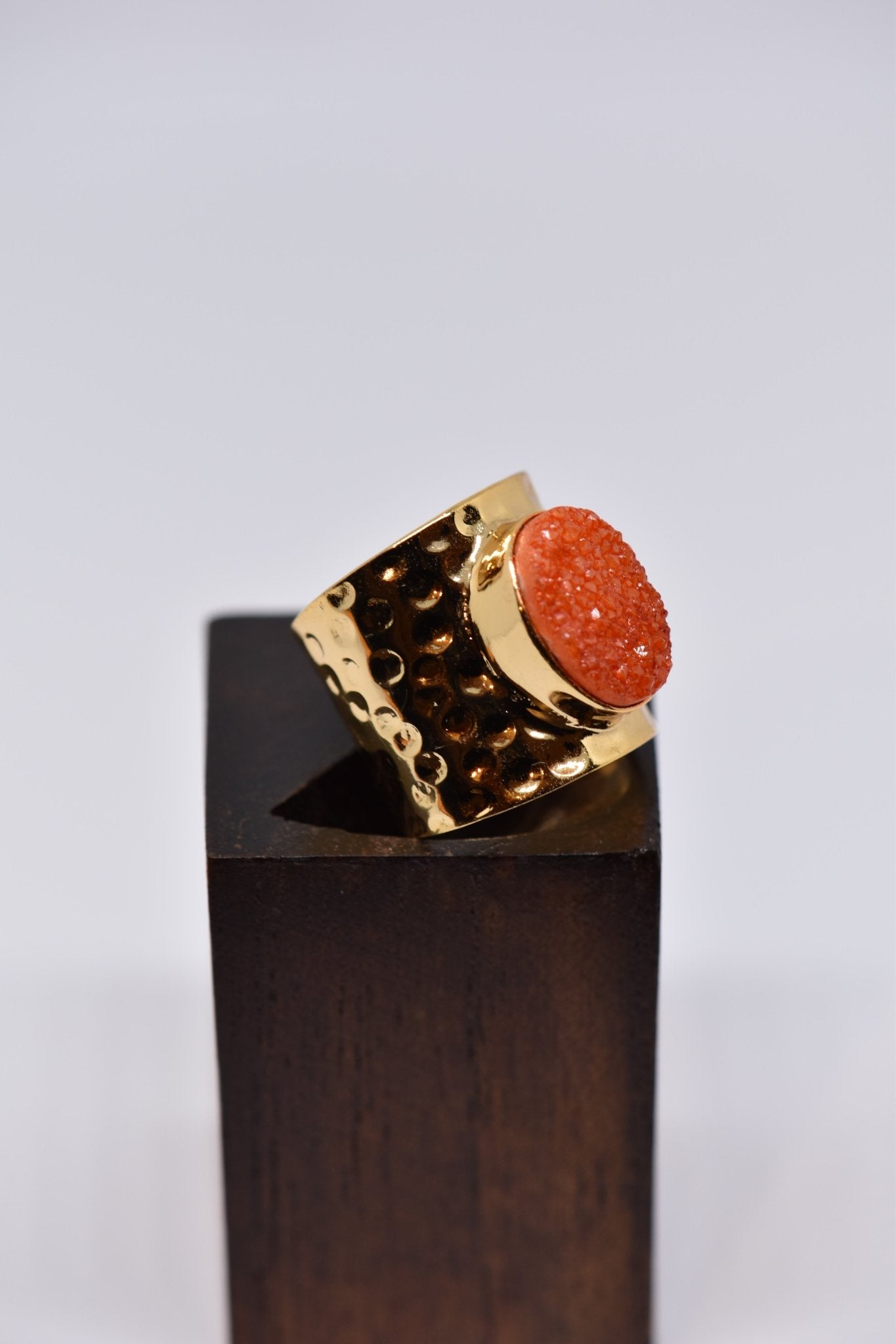 Fire Crystal Crush Agate Ring - Violet Elizabeth - Jewellery