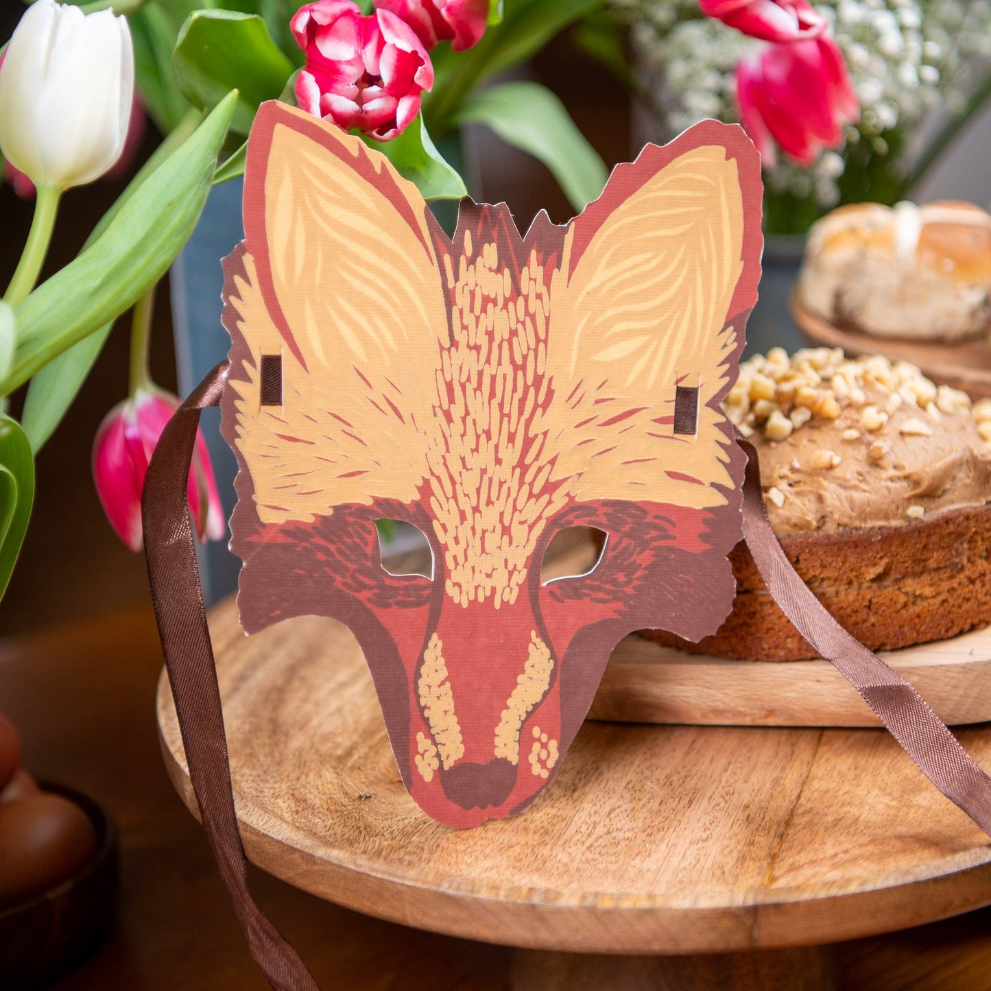 Fox Mask Greeting Card - Violet Elizabeth - Gift Cards