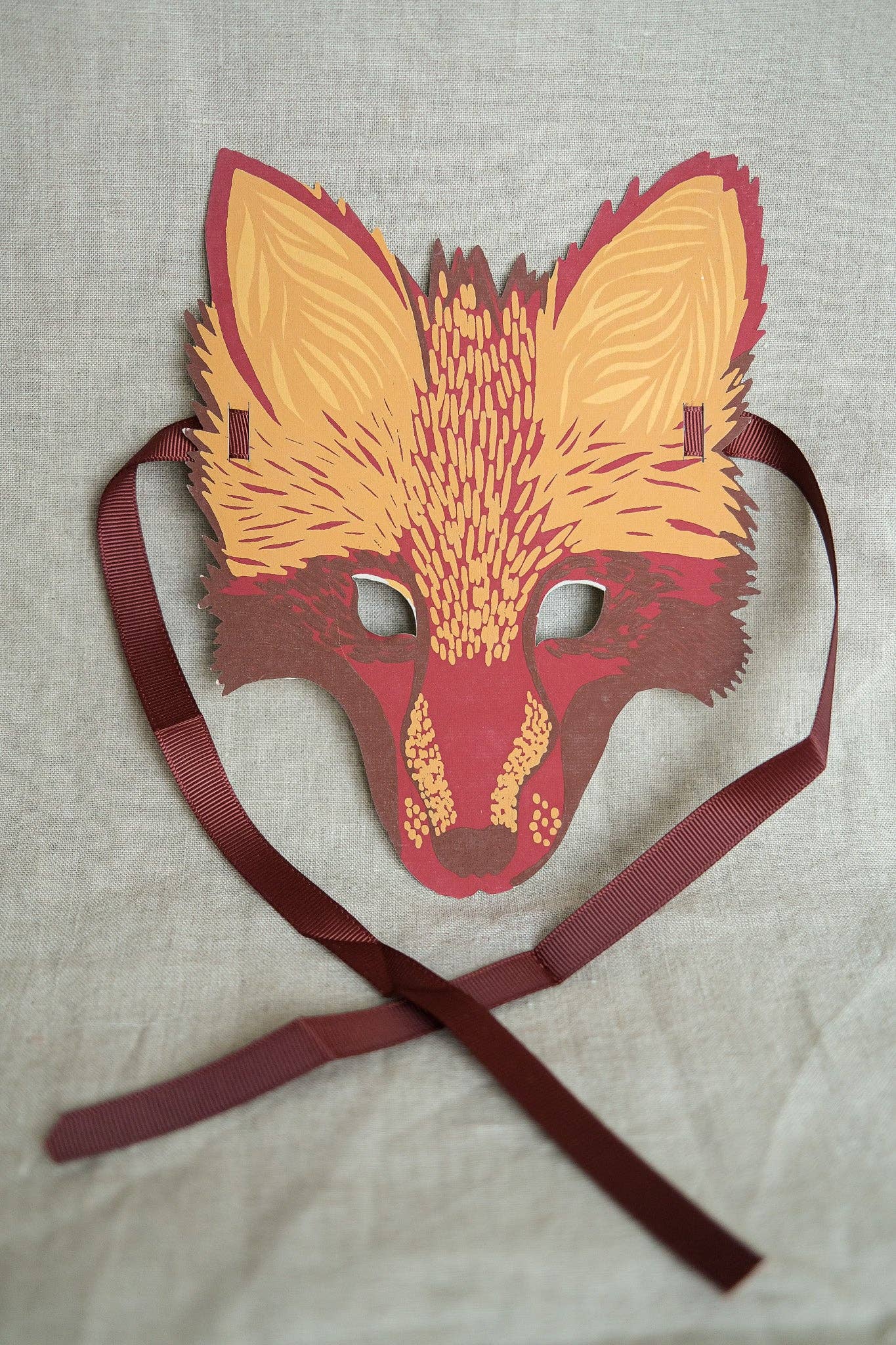 Fox Mask Greeting Card - Violet Elizabeth - Gift Cards
