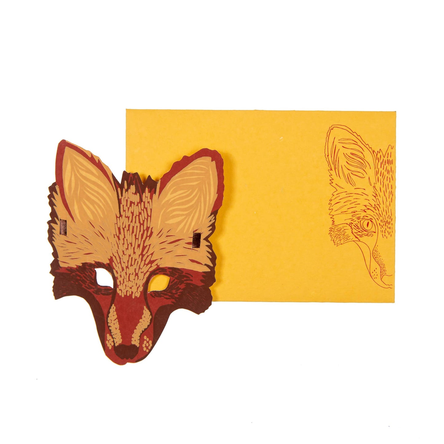 Fox Mask Greeting Card - Violet Elizabeth - Gift Cards
