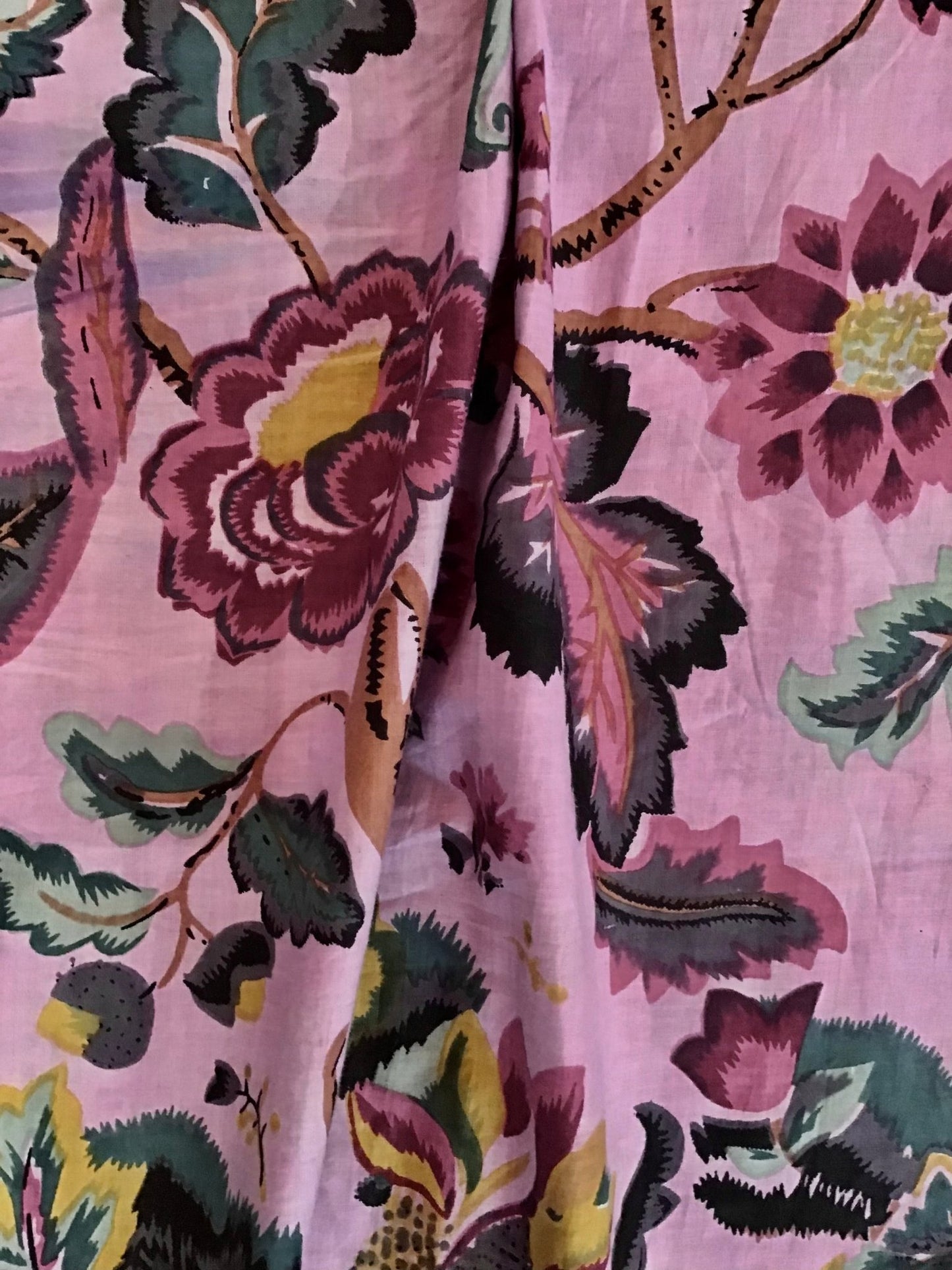 Garden Glory Screen Print Fabric 100% Cotton - Violet Elizabeth - Haberdashery