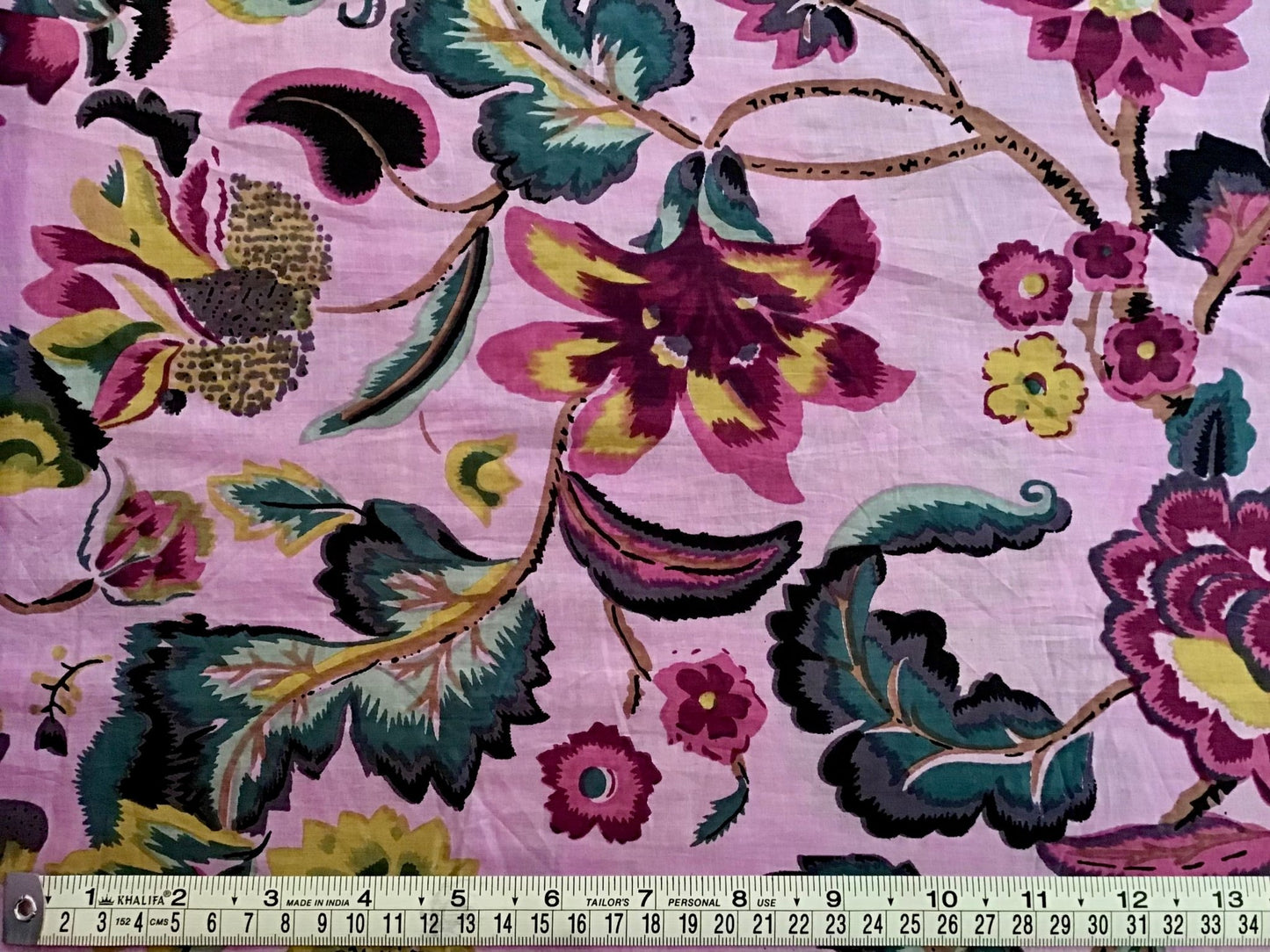 Garden Glory Screen Print Fabric 100% Cotton - Violet Elizabeth - Haberdashery
