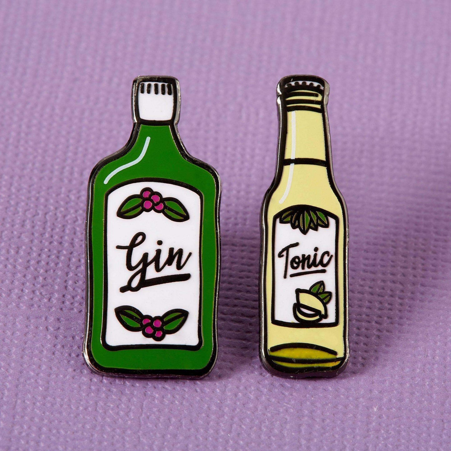 Gin and Tonic Enamel Pin Set - Violet Elizabeth - Jewellery