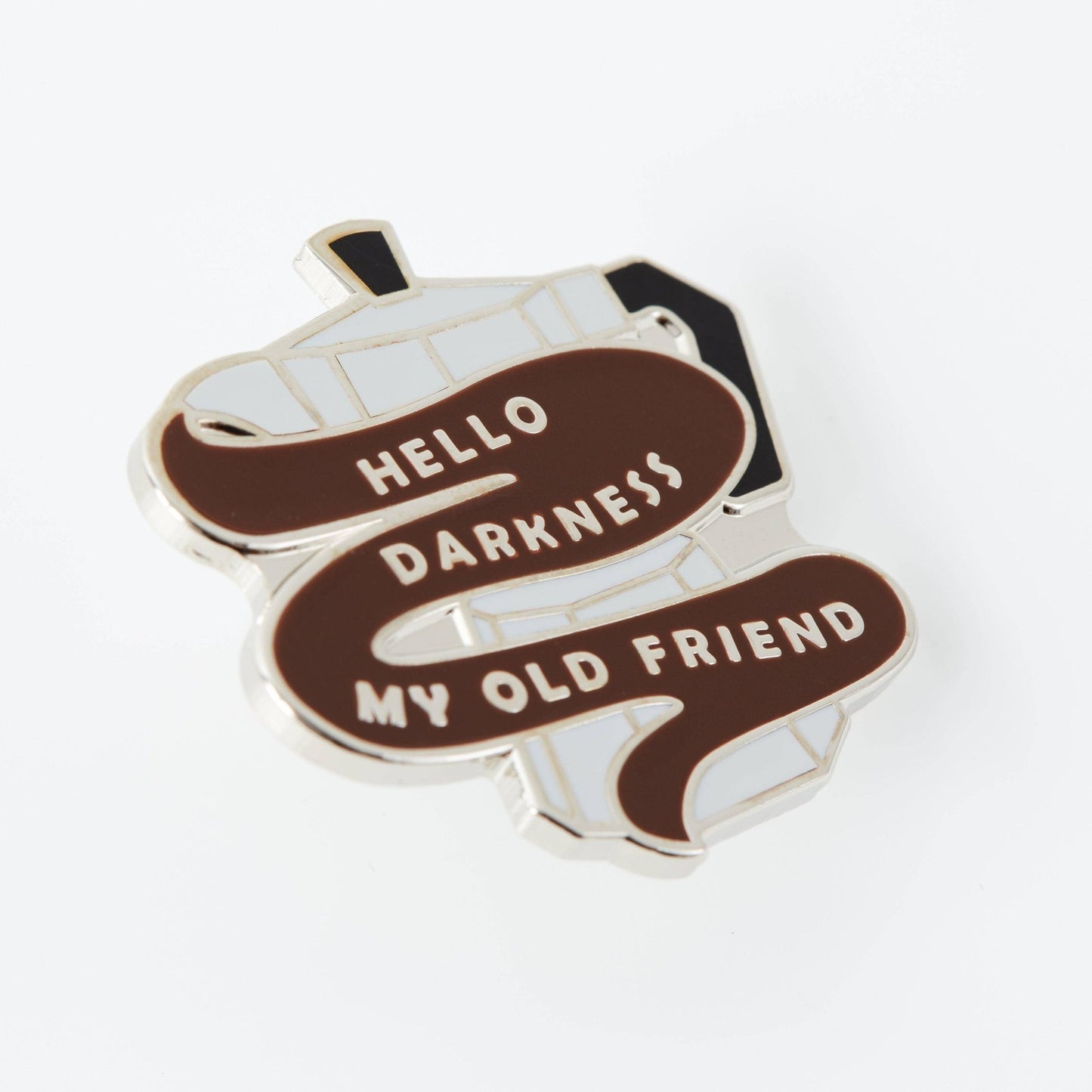 Hello Darkness Coffee Enamel Pin - Violet Elizabeth - Jewellery