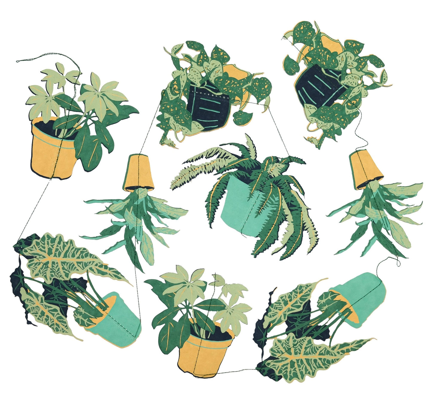Houseplants Vertical Wall Hanging - Violet Elizabeth -