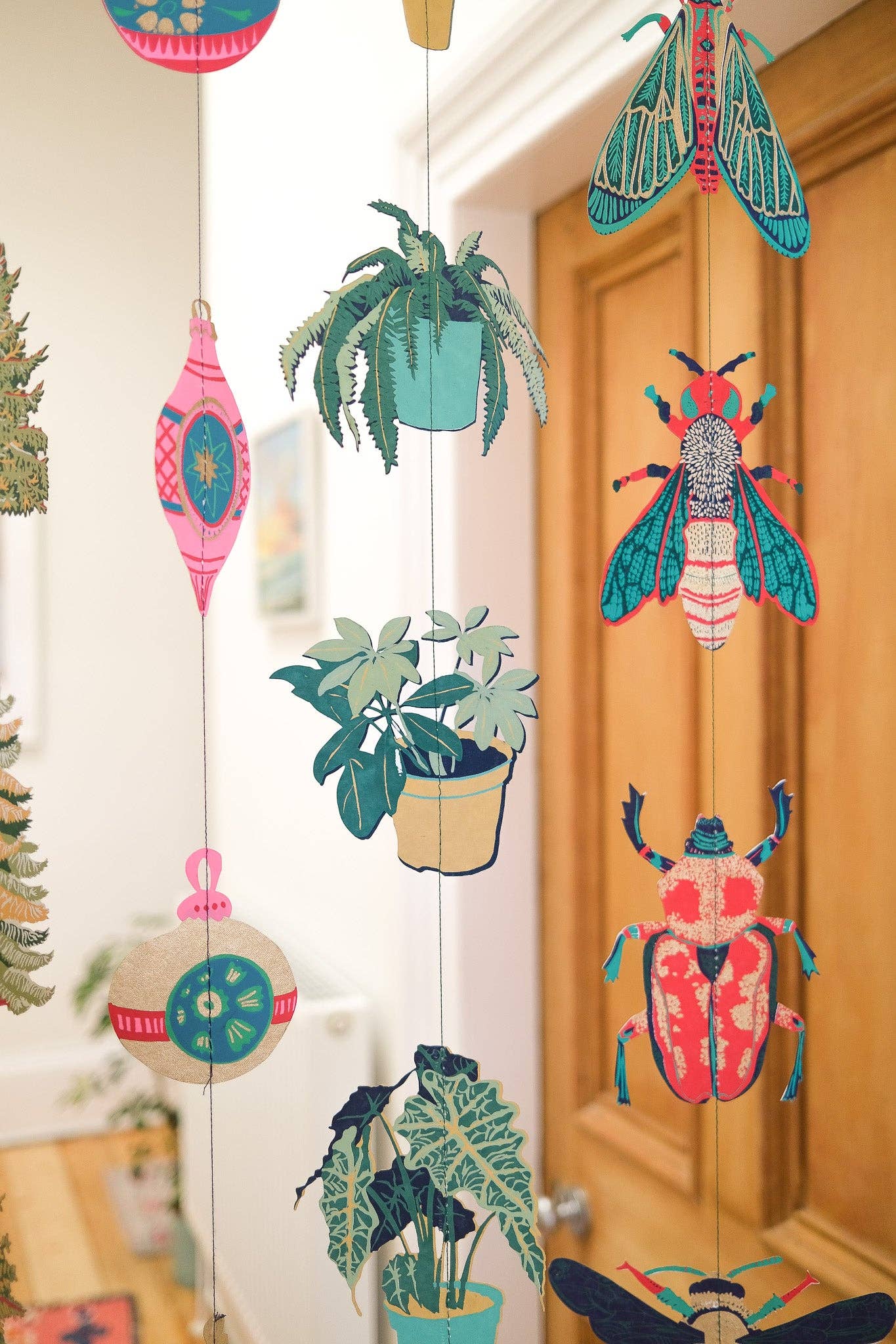 Houseplants Vertical Wall Hanging - Violet Elizabeth -