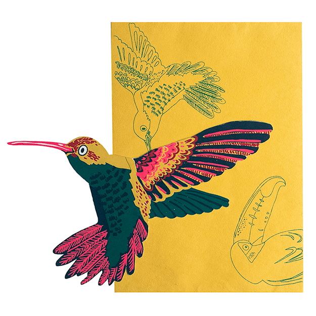 Hummingbird Greeting Card - Violet Elizabeth - Gift Cards