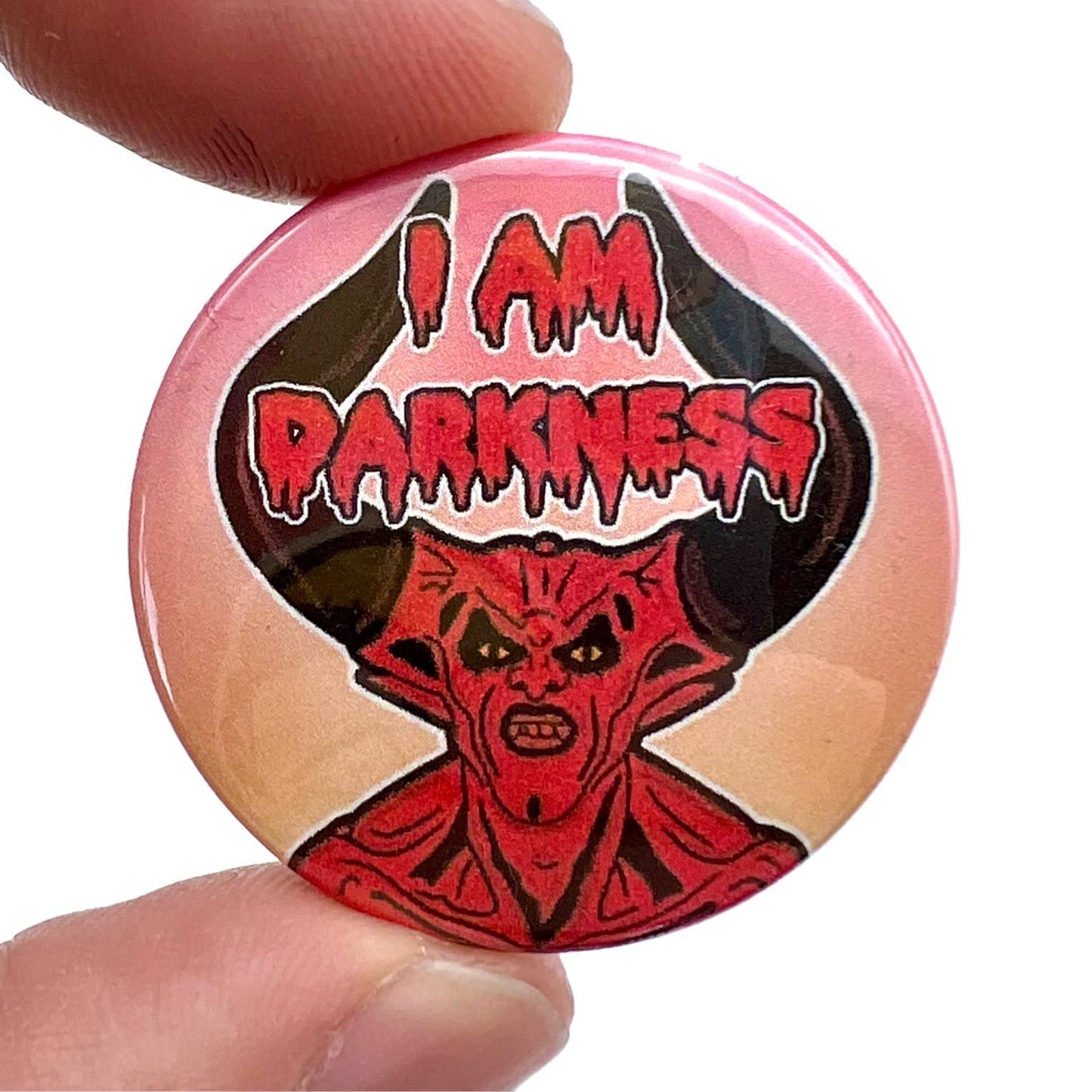 I Am Darkness Legend Devil Button Pin Badge - Violet Elizabeth -